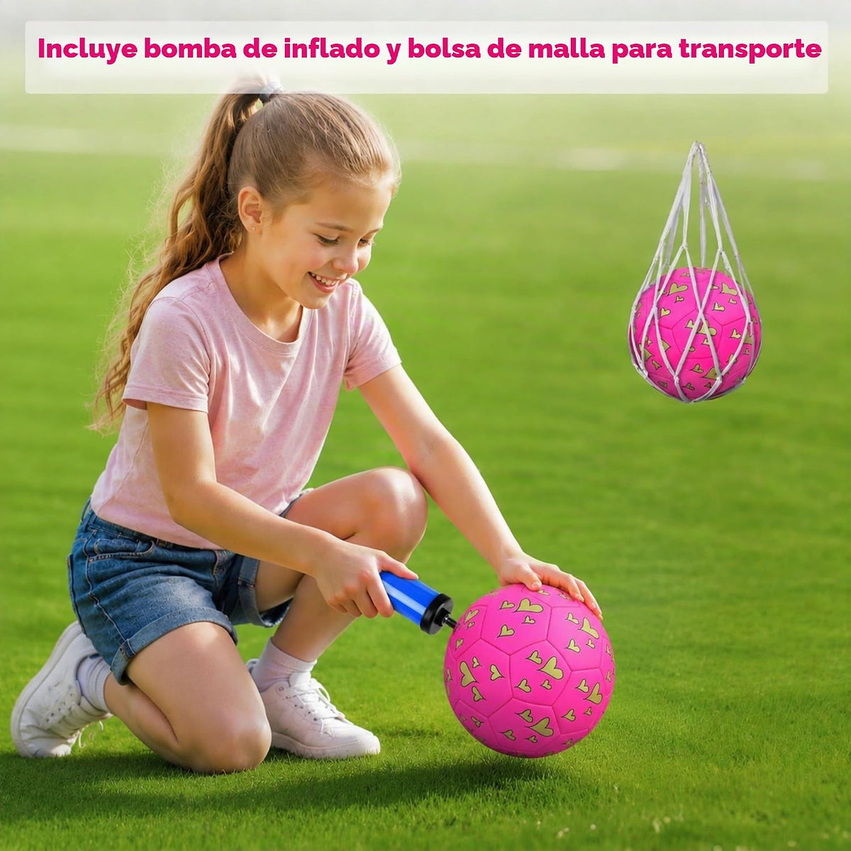 Balones de fútbol Champhox talla 3 para niñas y niños pequeños de 3...