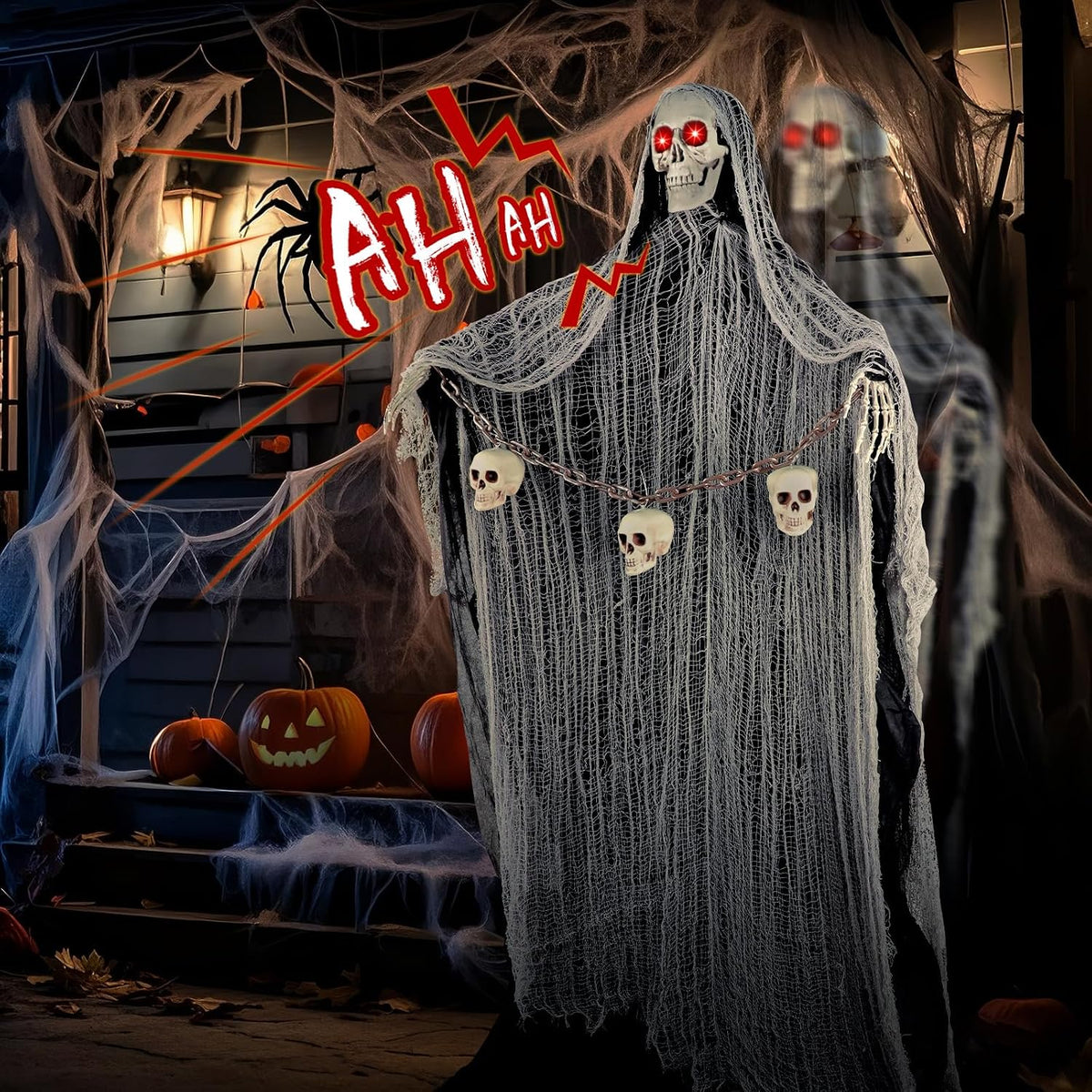 Decoraciones de Halloween al aire libre, decoración animatrónica de...