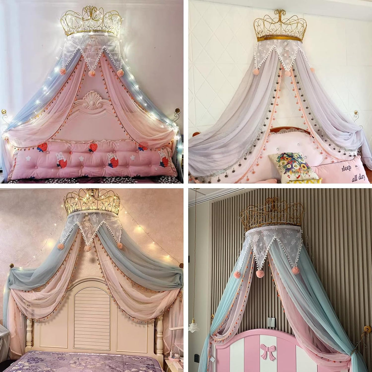 LIANGQIANJIN Dosel de cama para niñas, un dosel de cama de princesa...