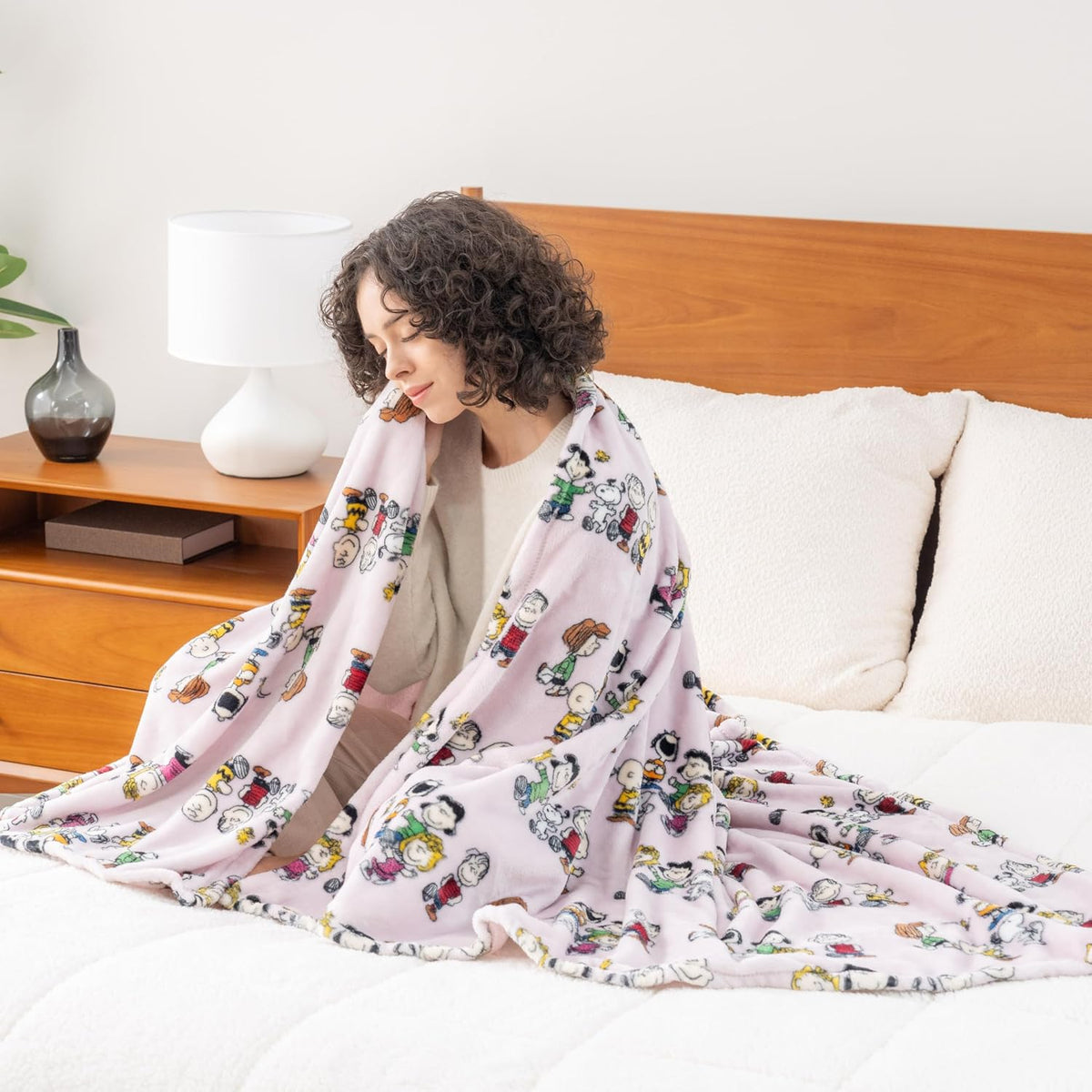 Berkshire Blanket Peanuts® VelvetLoft® Manta de Felpa Tipo Throw co...