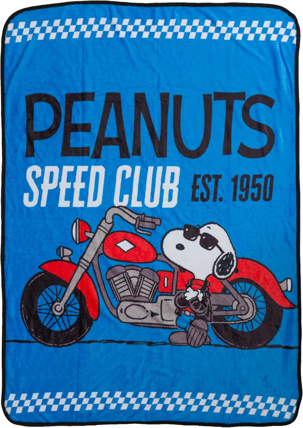 Silver Buffalo Peanuts Snoopy Speed Club Est 1950 - Manta de forro...