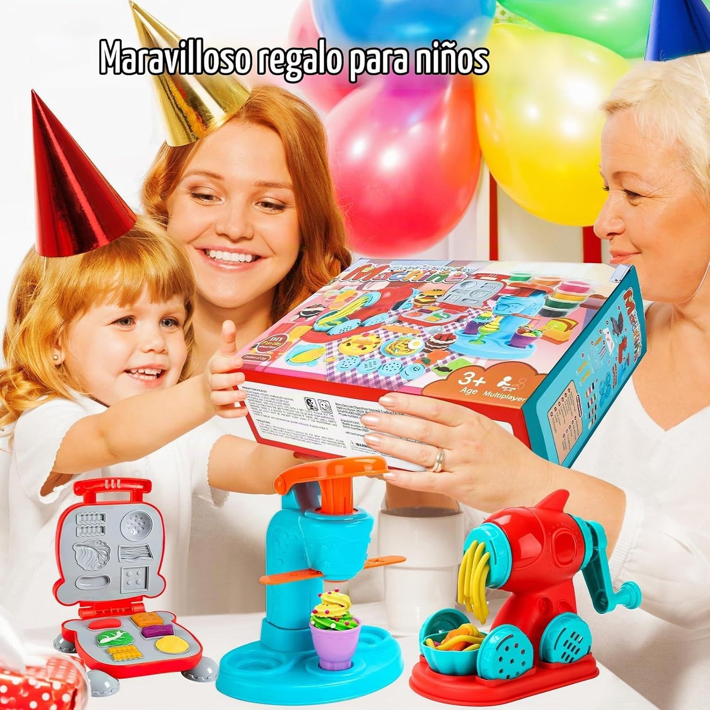 Aprilwolf Juego de 59 piezas de masa 3 en 1 para niños de 3 a 4 a 8...