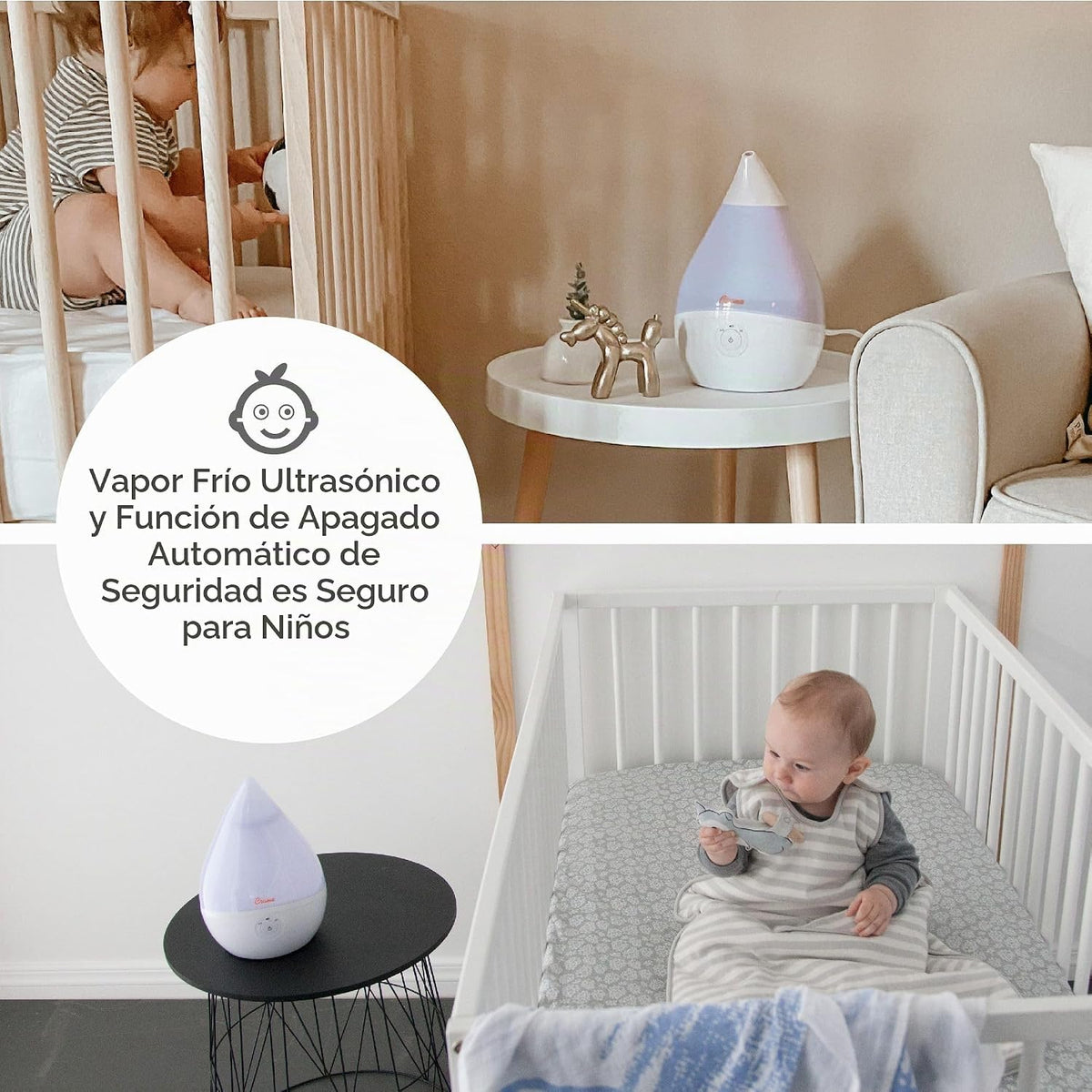 Crane Humidificador ultrasónico de neblina fría , Blanco, TV209644,...