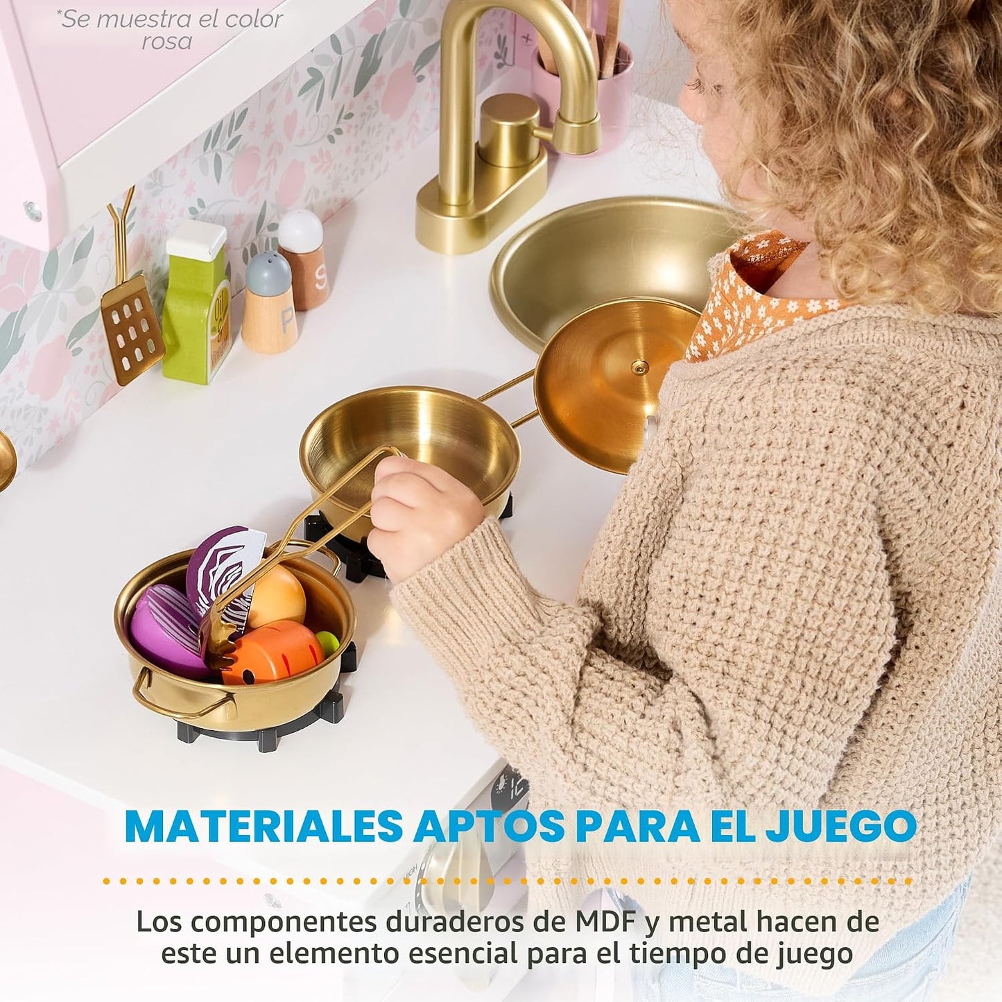 Best Choice Products Juego de cocina para niños pequeños, casa de c...