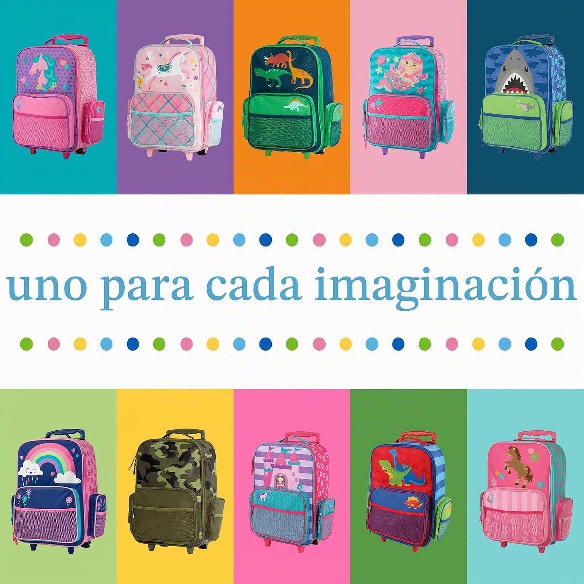 Stephen Joseph Equipaje Rodante Clásico para Niños, Equipaje para N...