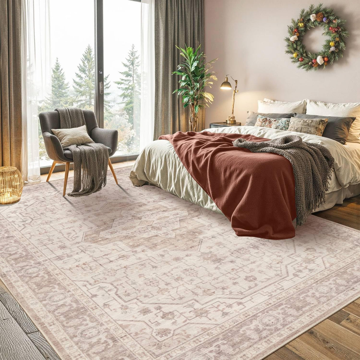 Rugxara - Tapete lavable vintage para sala de estar, oficina, comed...