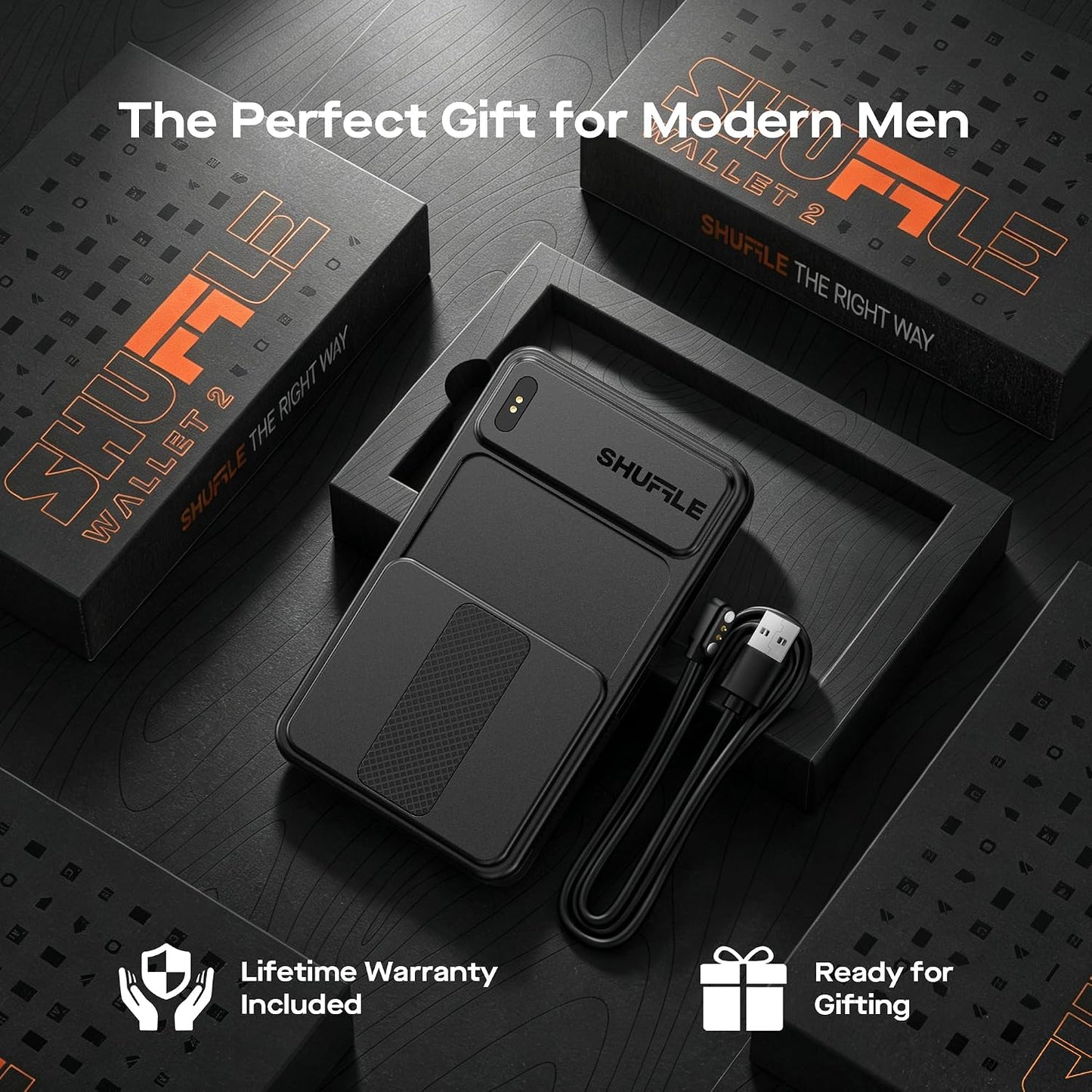 Shuffle Wallet 2.0, innovador mecanismo de abanico para hombre cart...