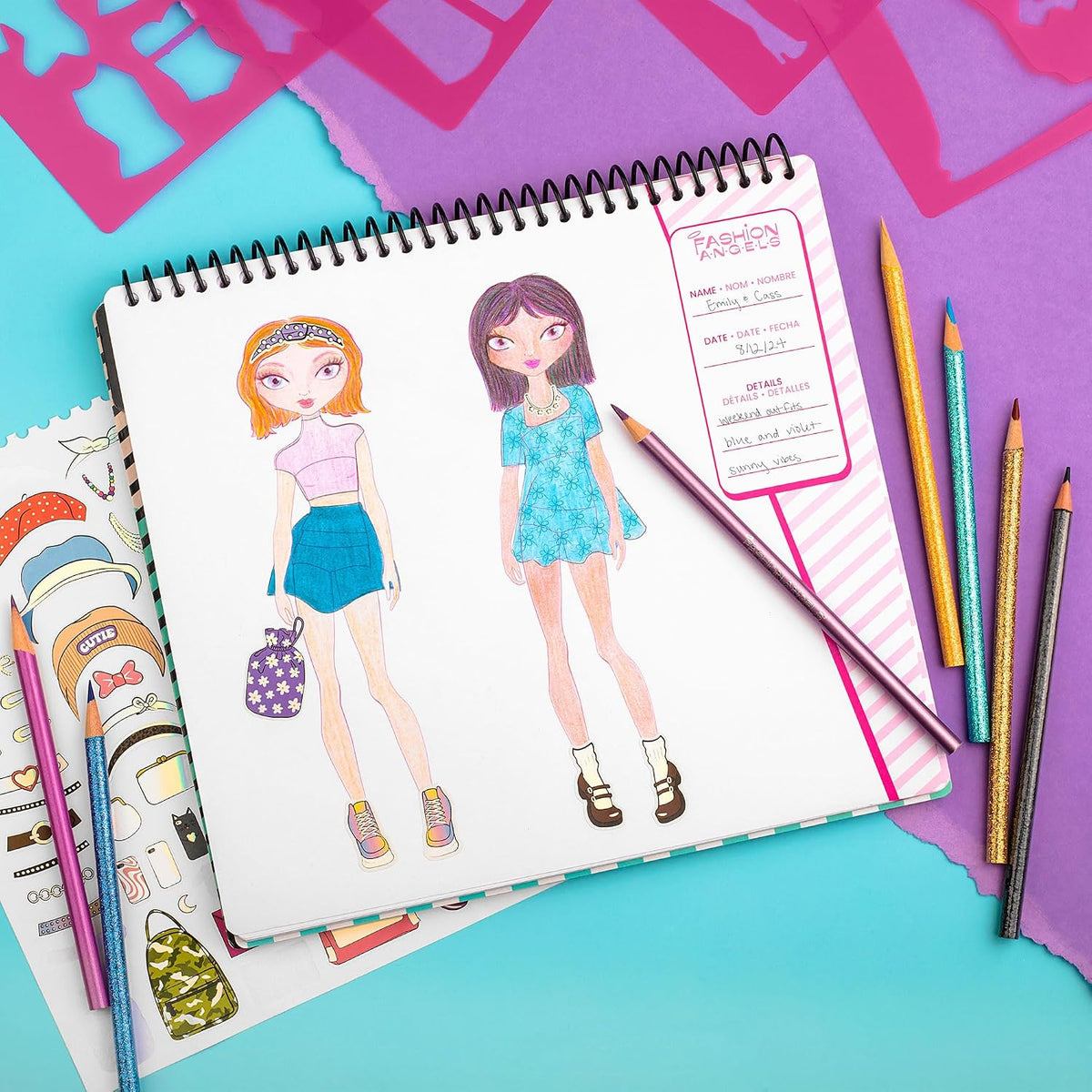 Fashion Angels Me encanta la cartera de bocetos de moda | Incluye b...