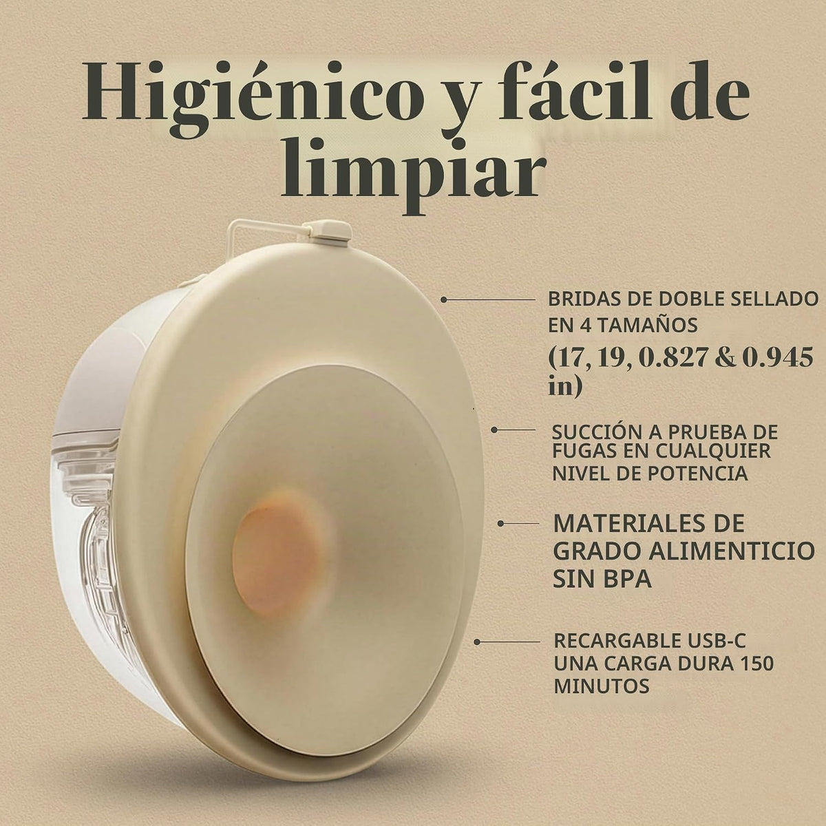 Nurseva Pro-90A - Extractor de leche inteligente manos libres \u201...
