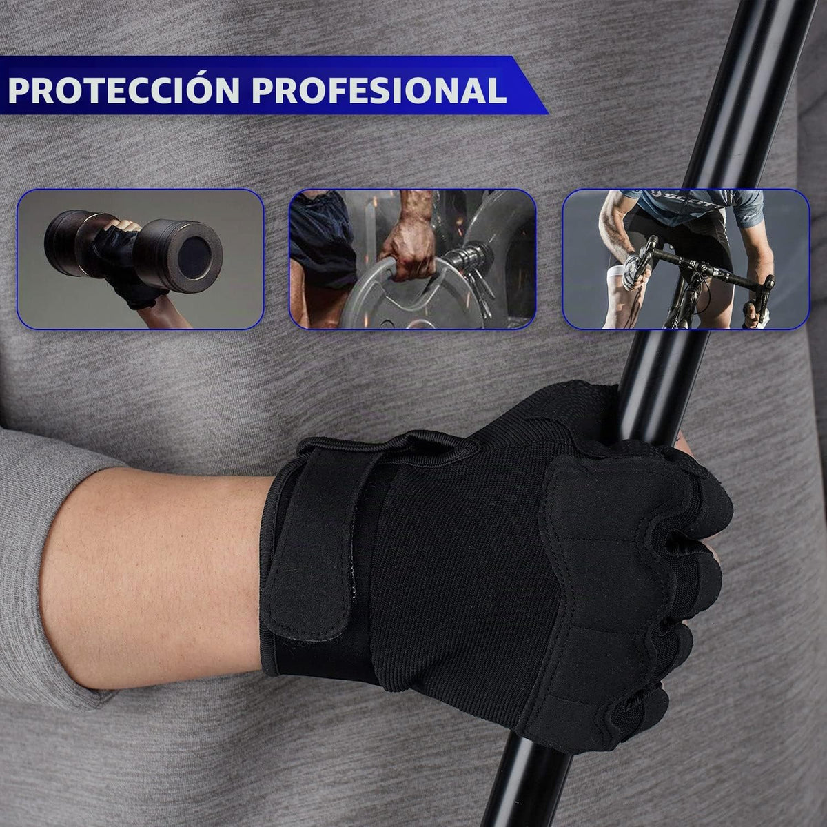 Guantes sin dedos Fioretto para Airsoft, tiro, medio dedo, caza, se...