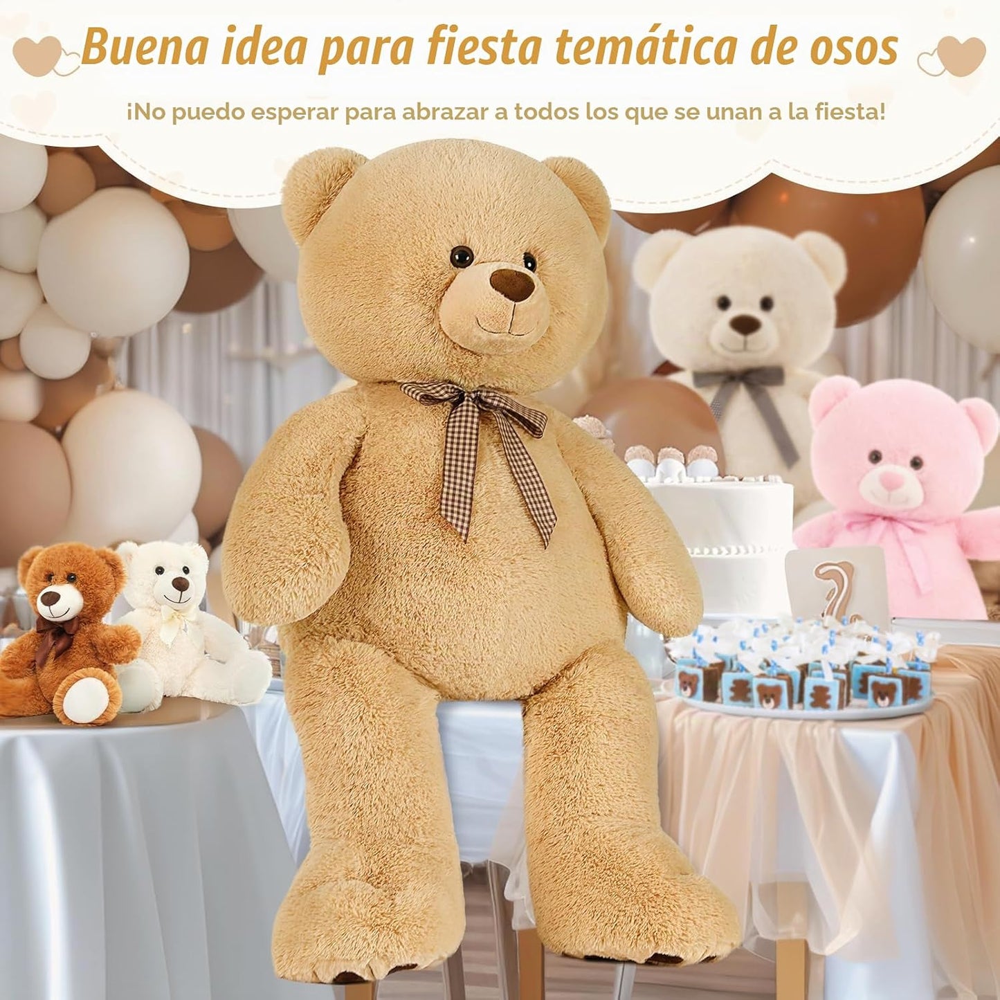 Tezituor Oso de peluche gigante de 43 pulgadas, oso de peluche gran...