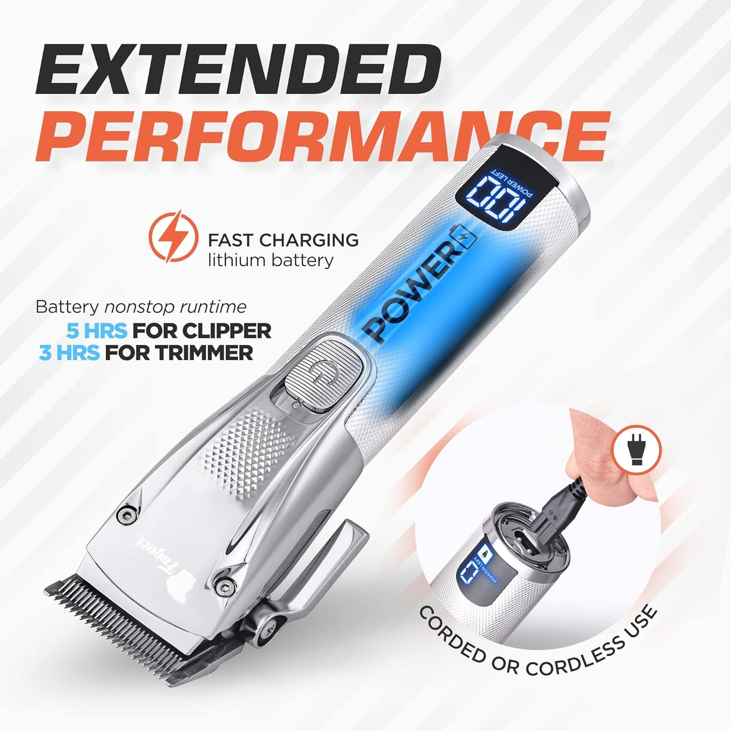 Fagaci Juego de cortapelos profesional para hombre, Turbo Power con...