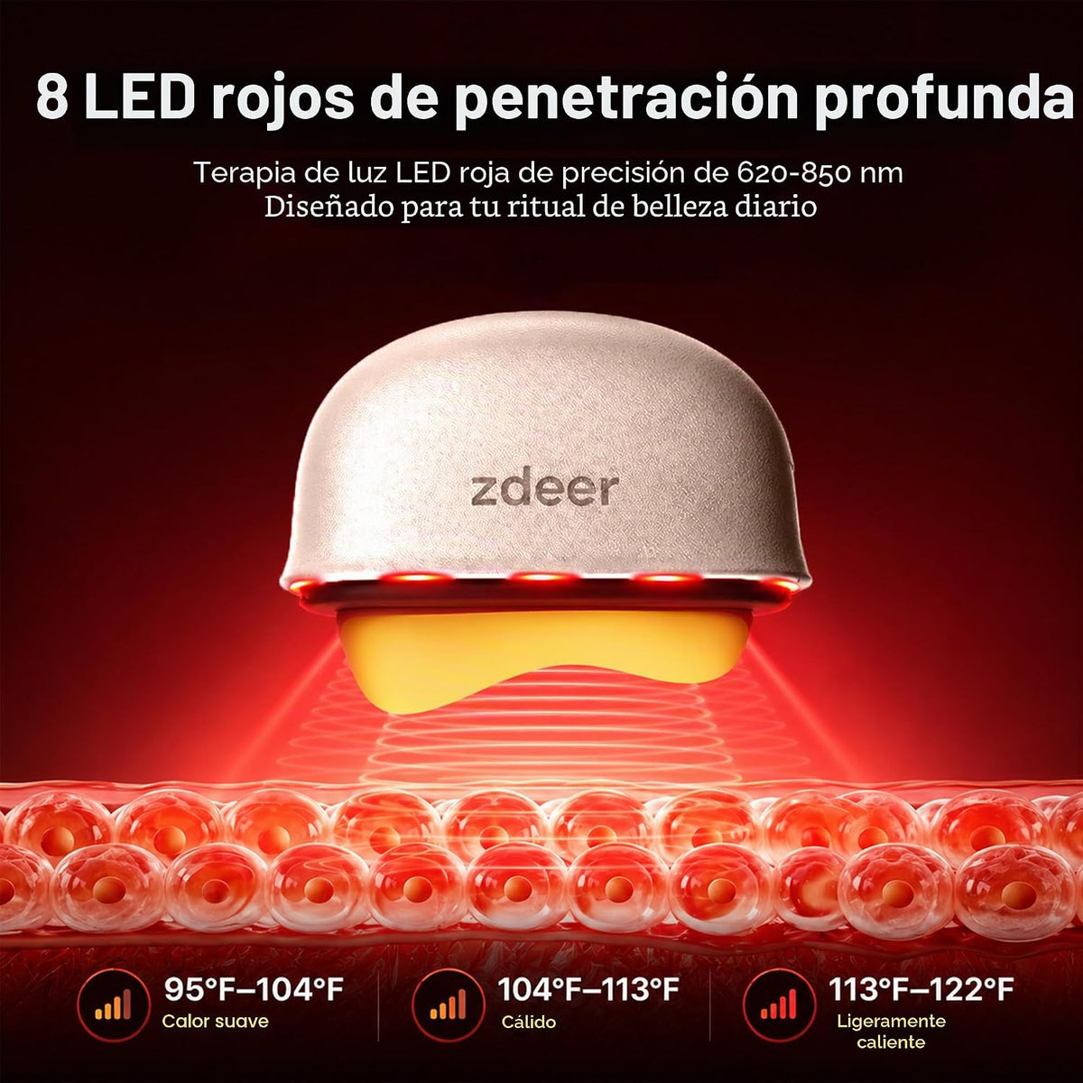 ZDEER GS5 - Herramienta eléctrica calentada Gua Sha, masajeador fac...