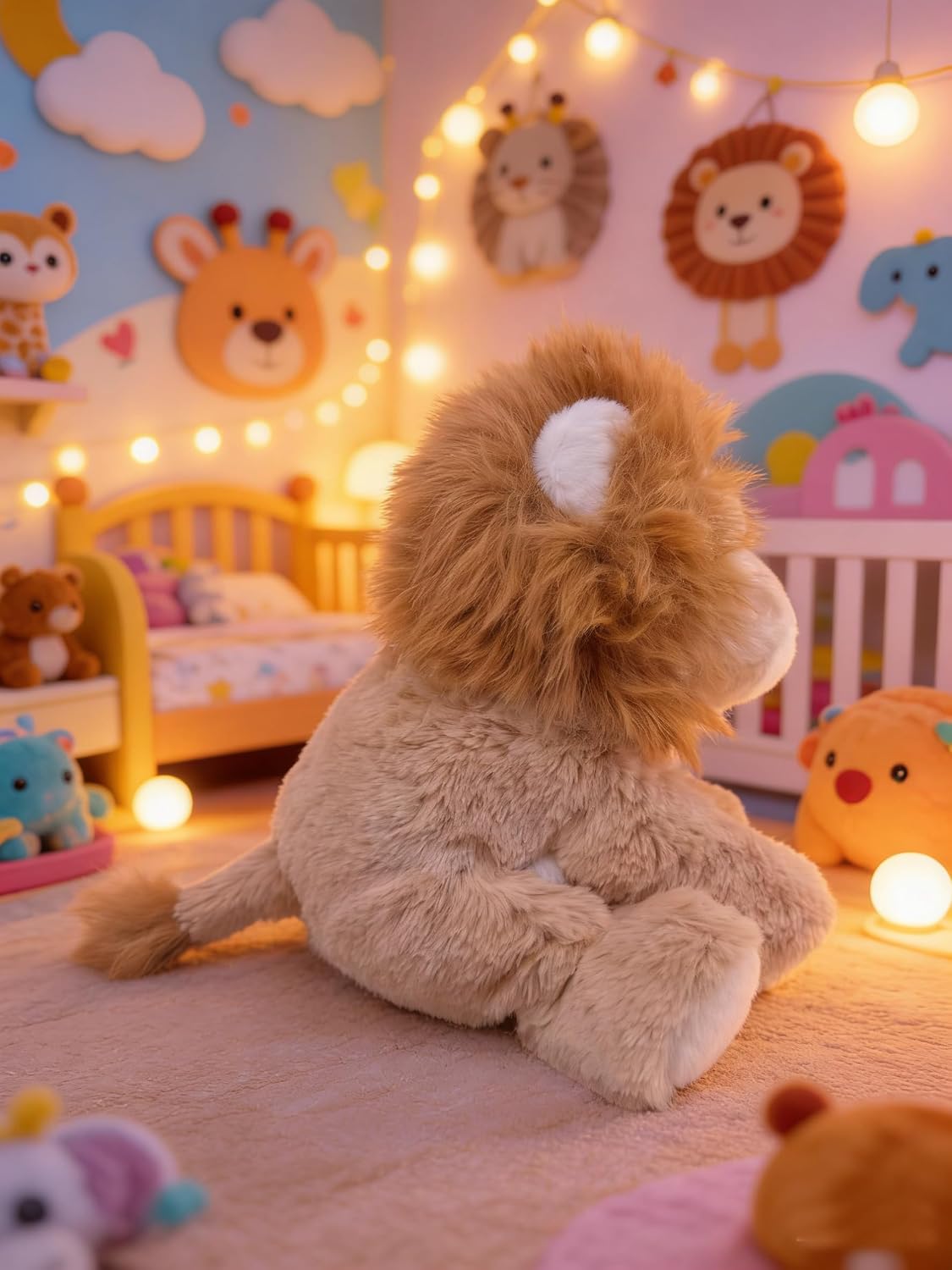 YUKOUQIAN Peluche de león de 8 pulgadas para niñas y niños, Navidad...