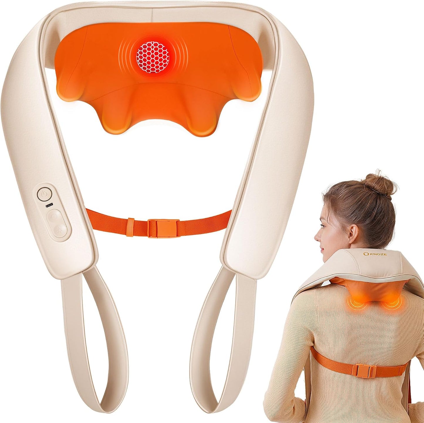 KNQZE Masajeador de cuello inalámbrico para aliviar el dolor de tej...