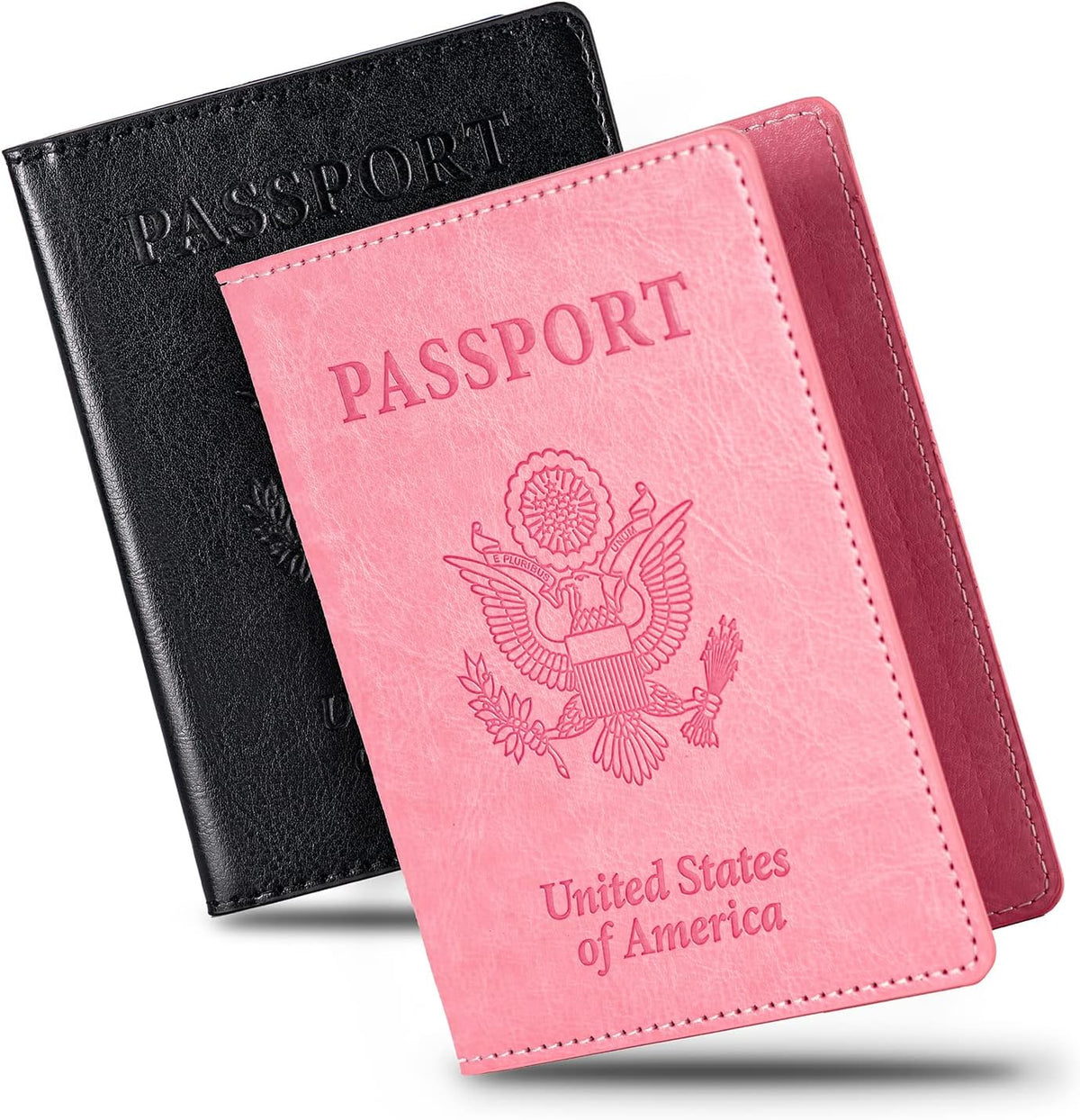 2 piezas de pasaporte y tarjeta de vacunación combinado, soporte pa...