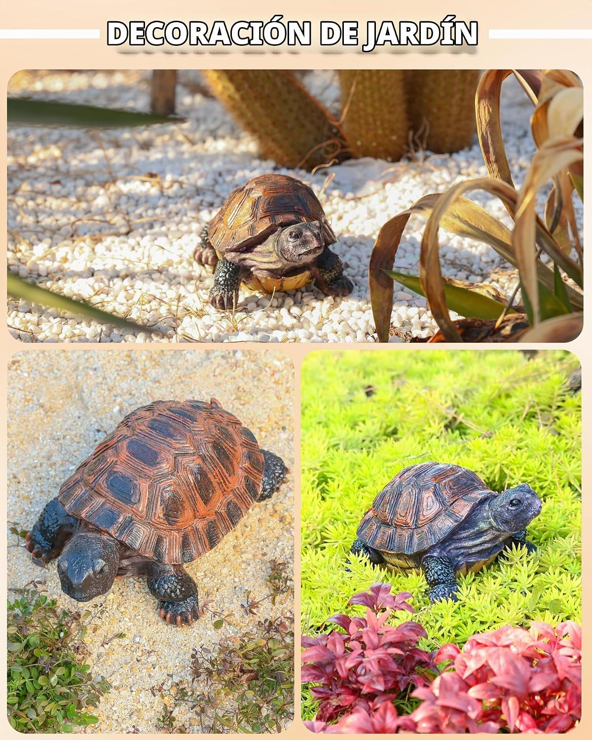 Estatua de tortuga Sdeetesamjun, escultura de jardín de resina para...