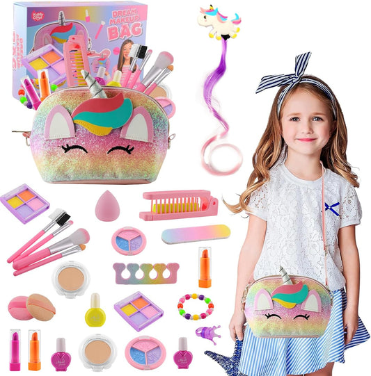 20 piezas de maquillaje real para niñas de 3 a 11, juegos de maquil...
