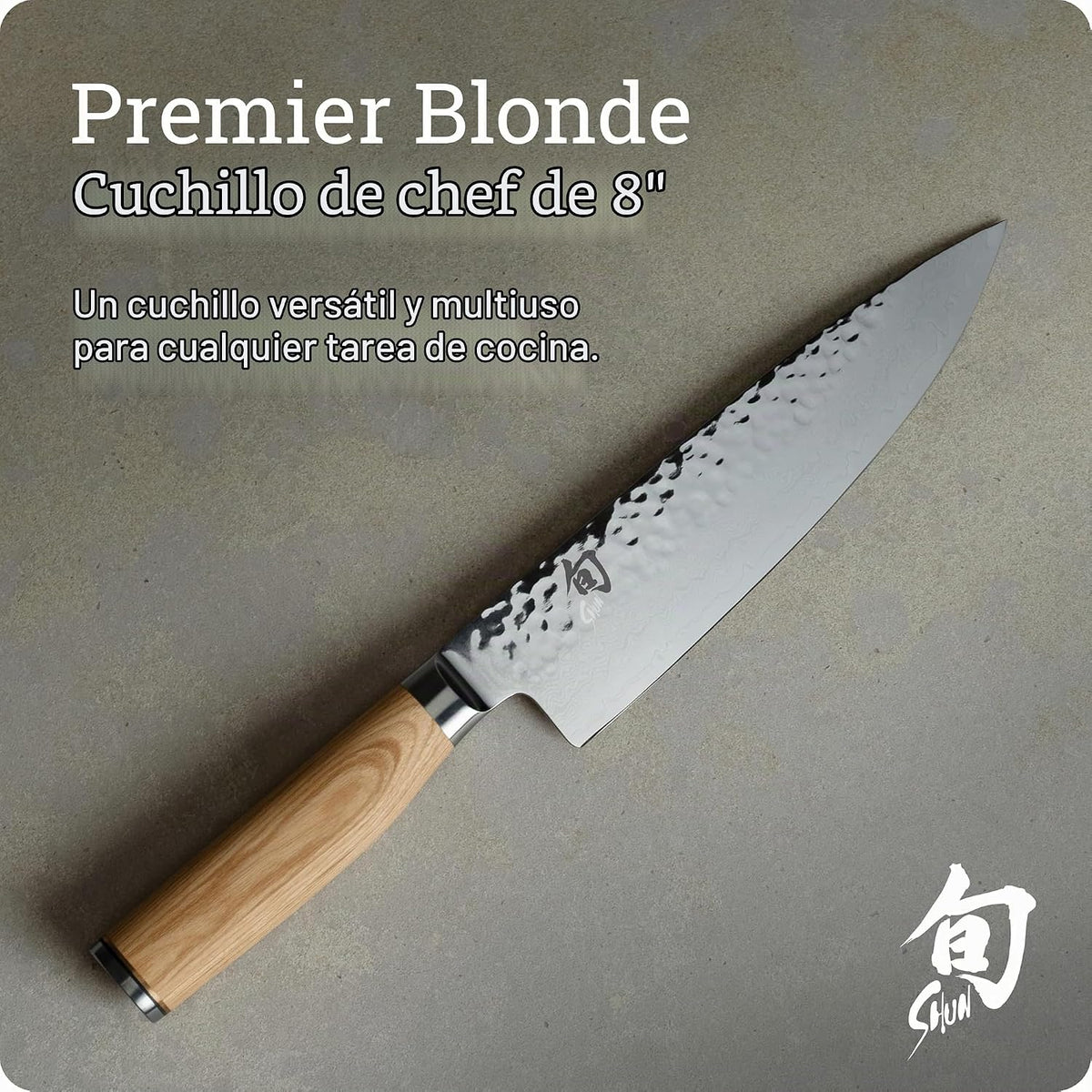 Shun Premier Blonde - Cuchillo de chef de 8 pulgadas, cuchillo de c...
