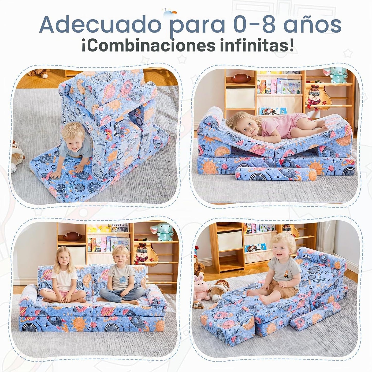 IFNOW Sofá de juego modular para niños, sofá para niños pequeños, s...