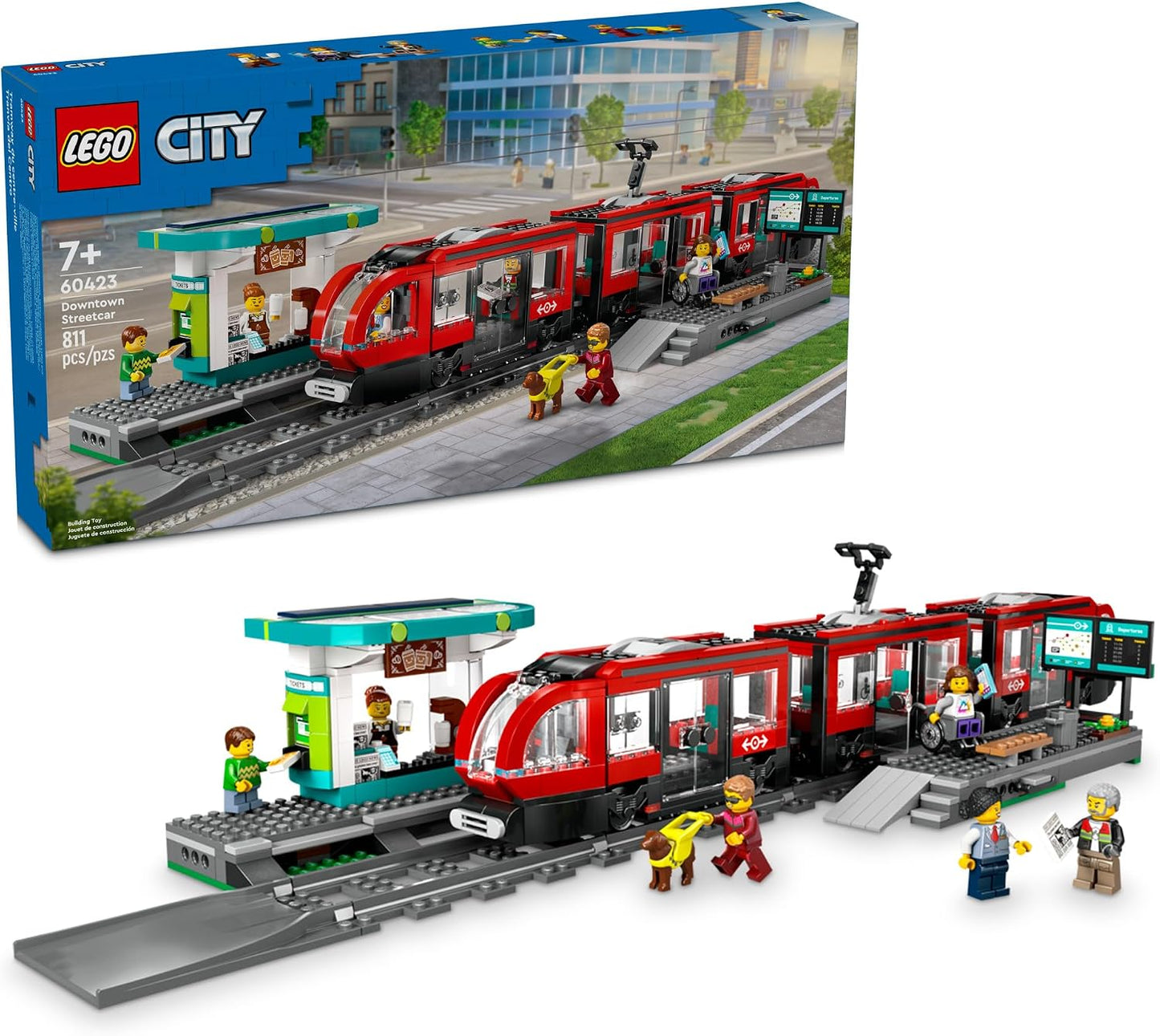 LEGO City Downtown Conjunto de Tranvía y Estación de Tren - Conjunt...