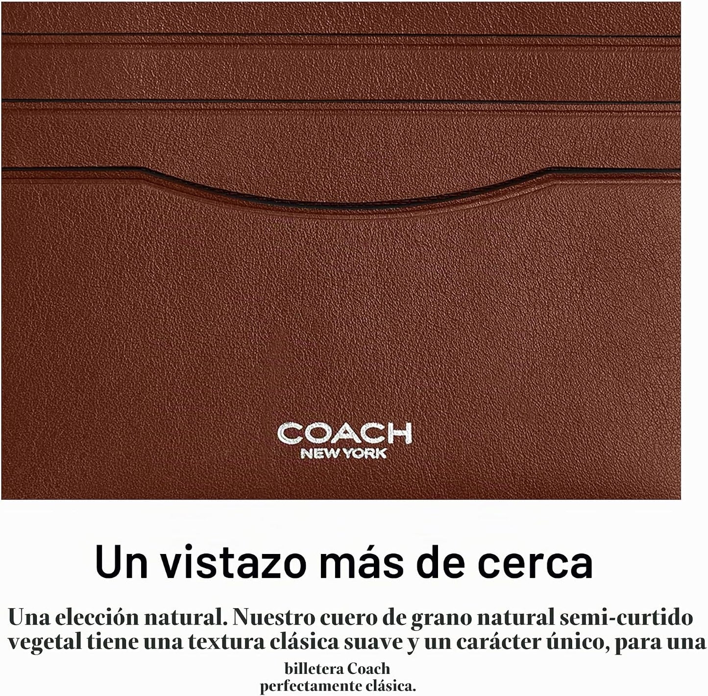 Coach Hombre, estuche de tarjetas, secoya, talla única