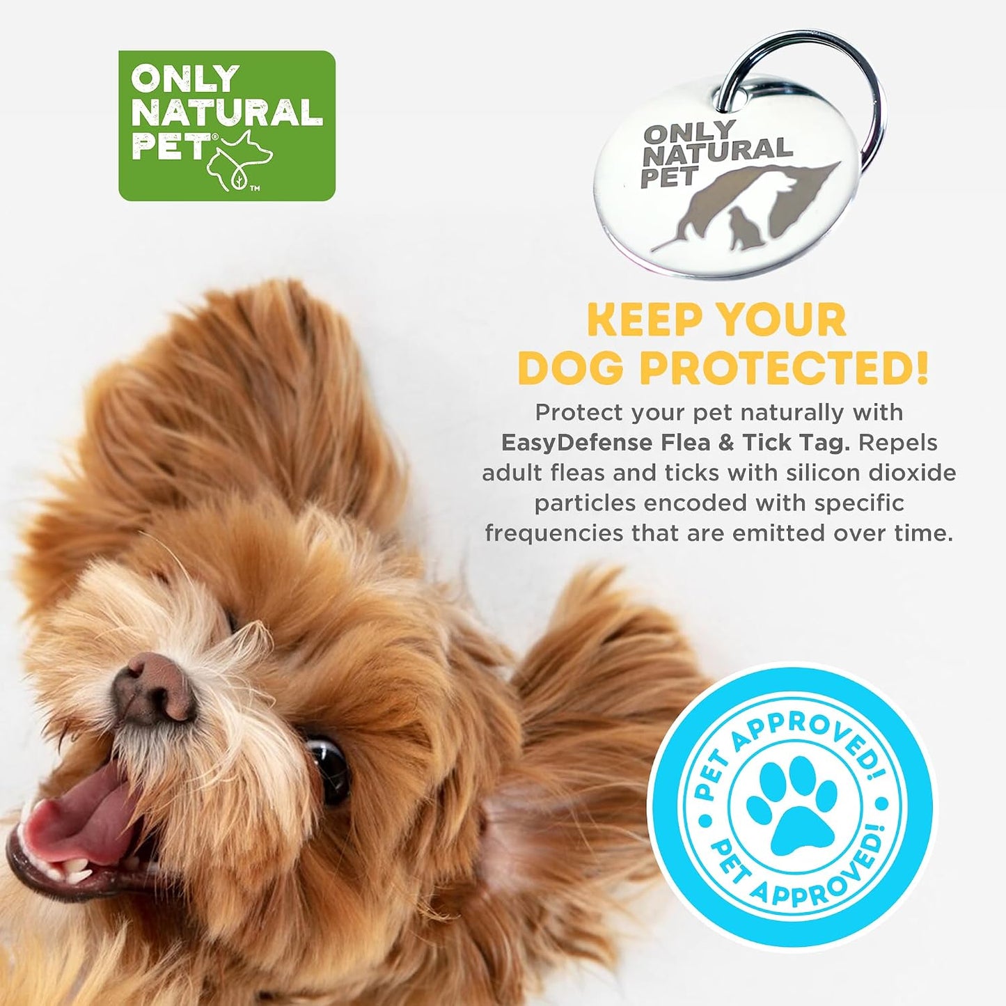 Sólo Naturales Pet easydefense &amp; de pulgas Tick etiqueta, indiv...