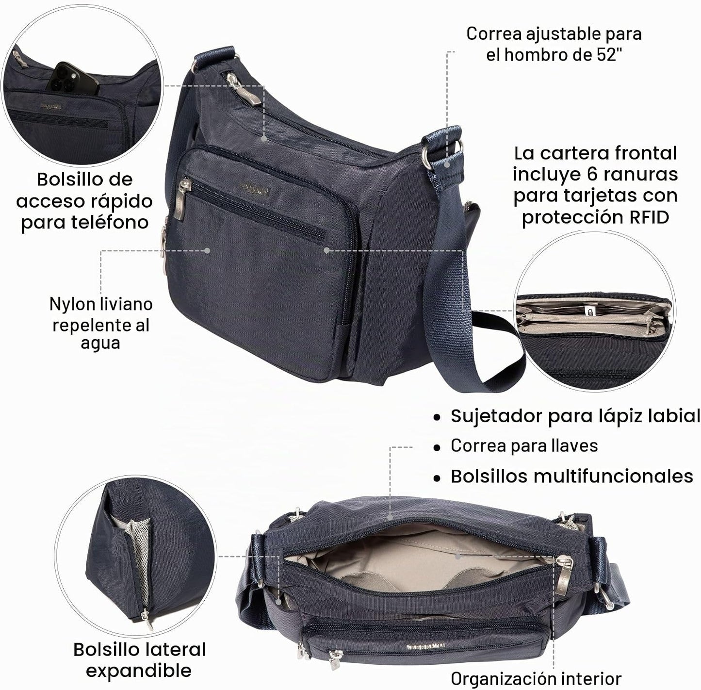 Baggallini Crosstown Hobo Crossbody