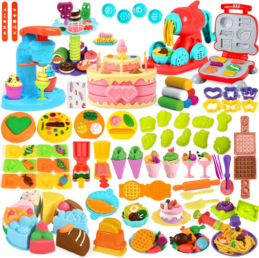 99 piezas, juegos de masa 5 en 1 para niños de 3-4-8 años, kit de h...