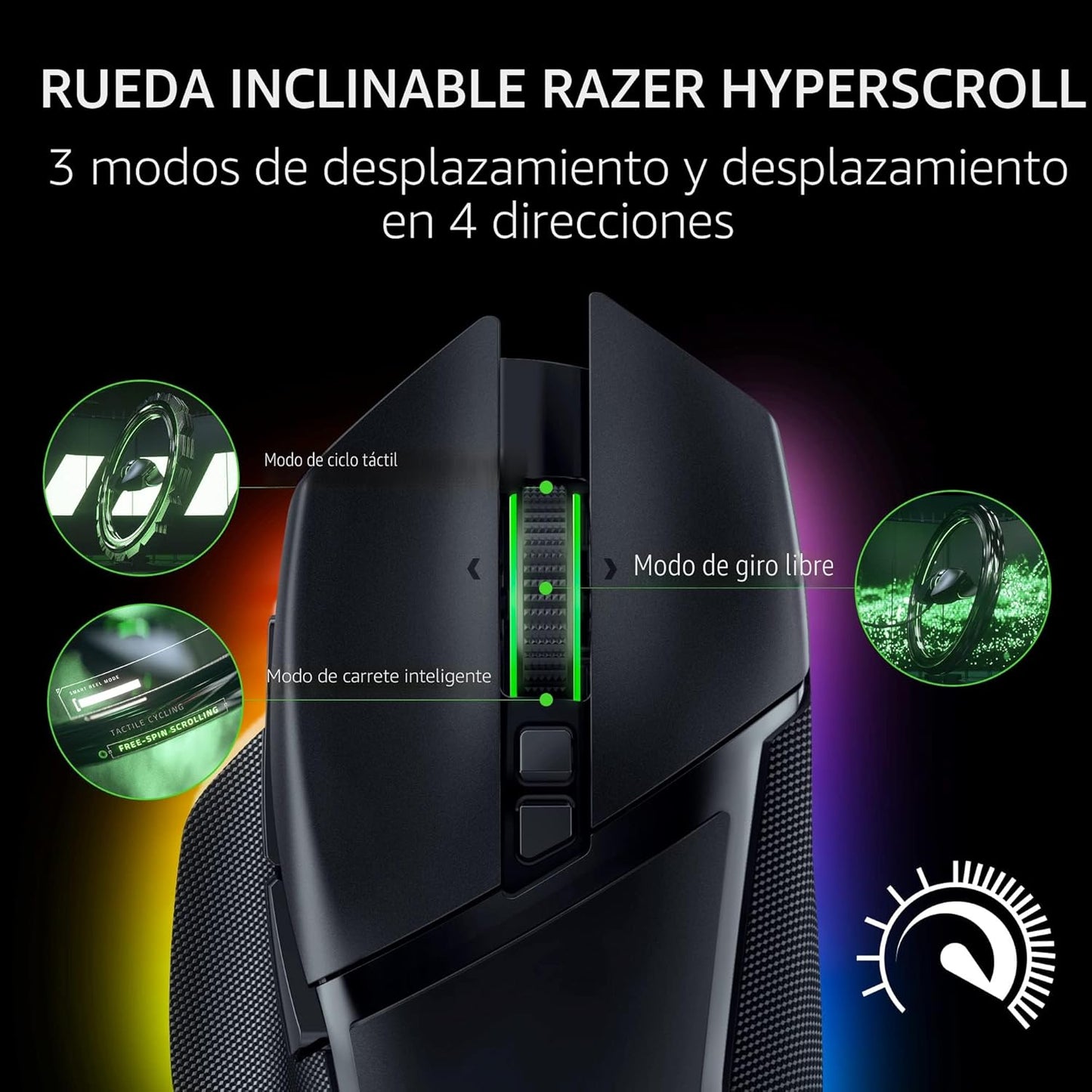Razer Basilisk V3 Pro - Ratón inalámbrico RGB personalizable para j...