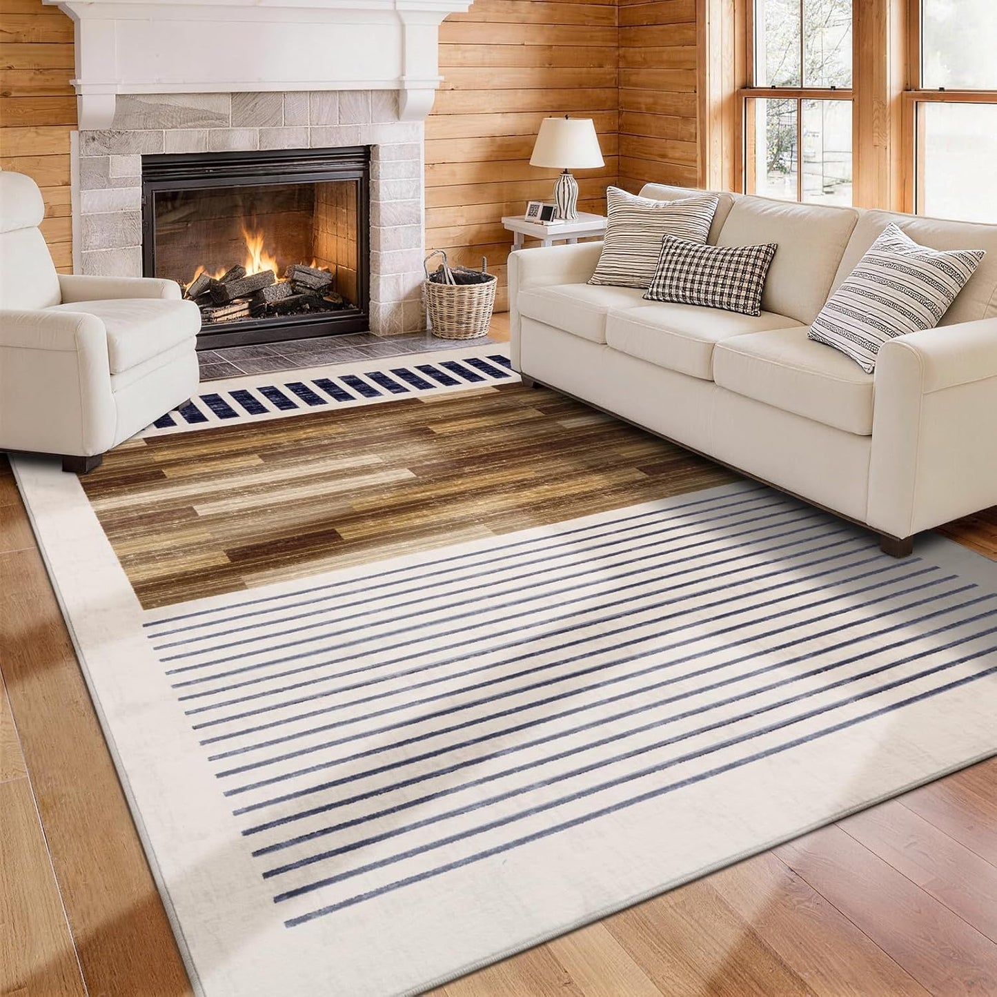 YIHOUSE Alfombras lavables de 8 x 10 pies para sala de estar, alfom...