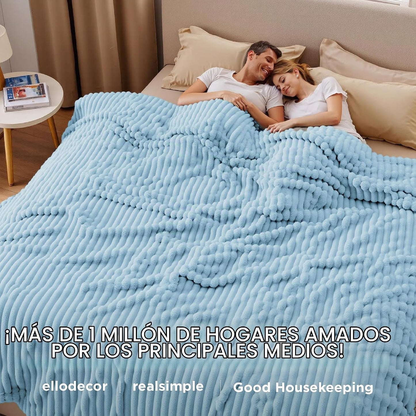 Bedsure GentleSoft - Manta grande de forro polar para cama, acogedo...