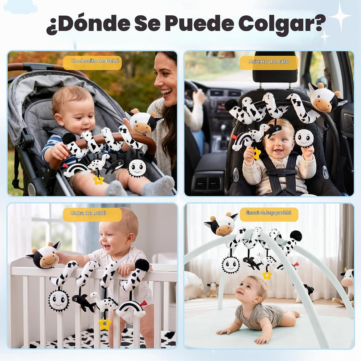Asiento de coche en espiral para bebés de 0 a 6 meses, asiento de c...