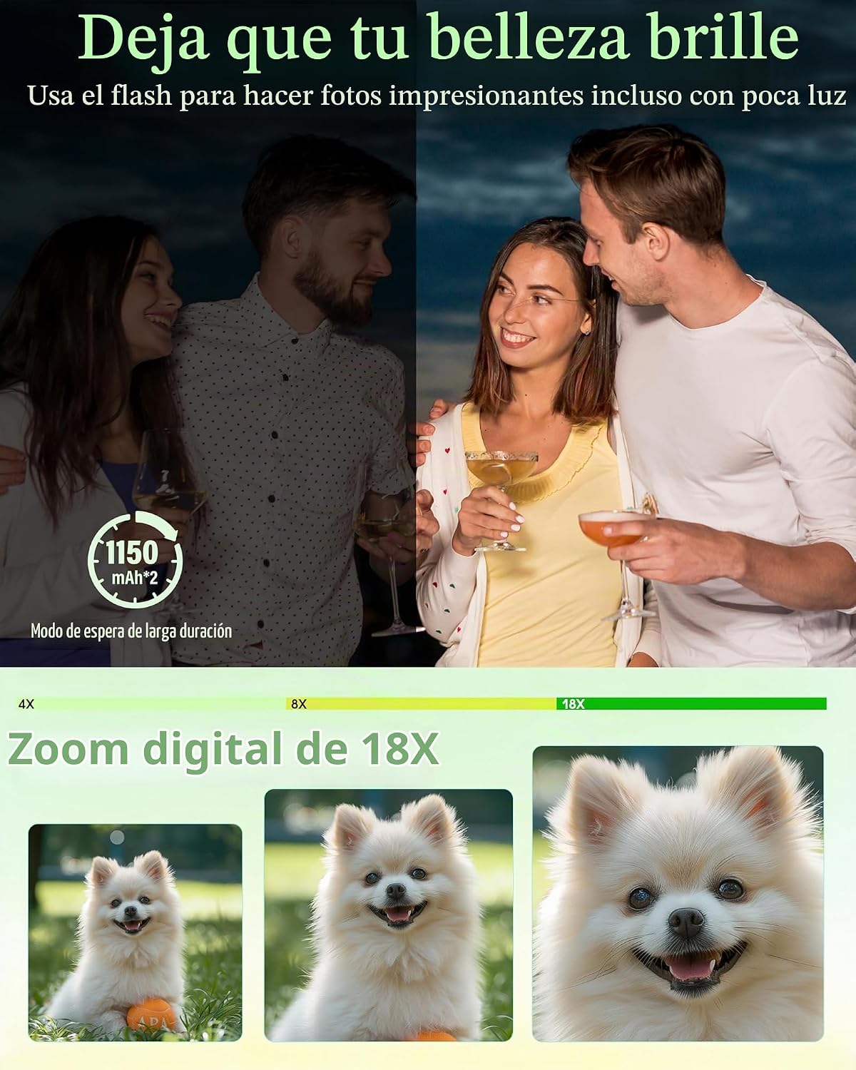 Cámara digital 5K para fotografía, cámara de vlogging WiFi de 75MP...