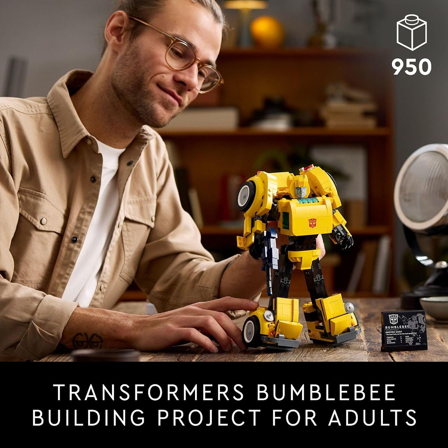 Figura de acción LEGO Icons Transformers Bumblebee, juguete colecci...
