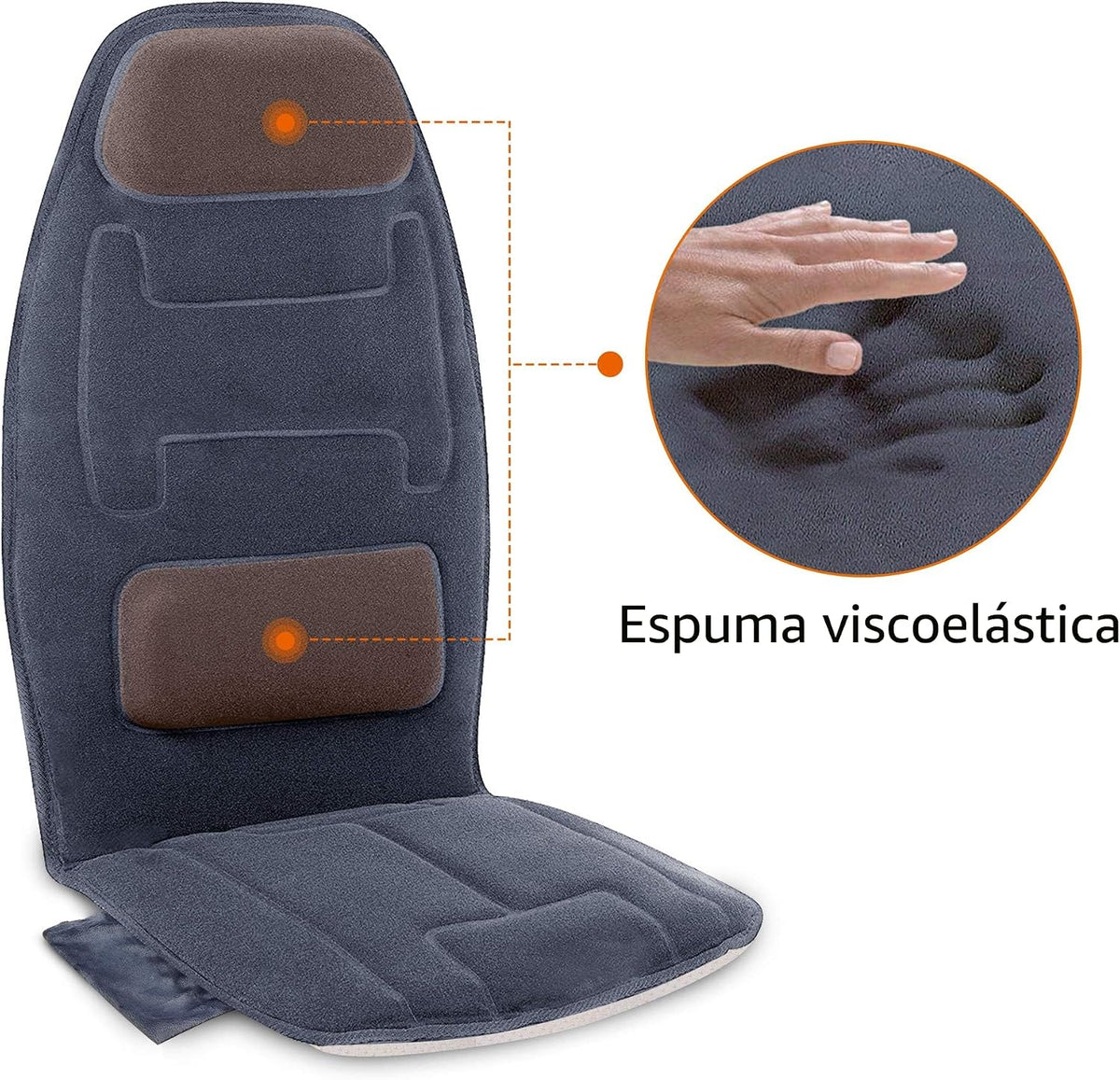 Snailax Cojín de Masaje para Asiento con Calor - Almohadilla de Sop...