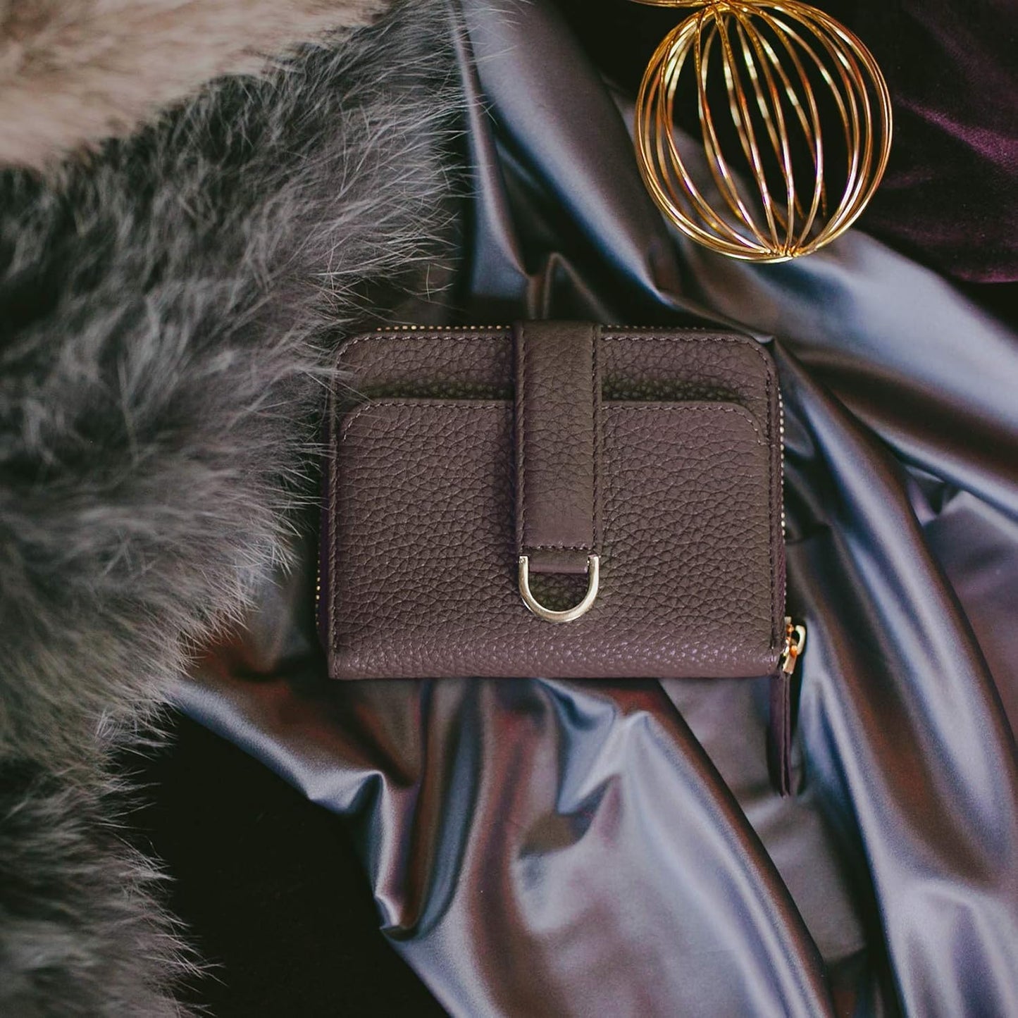 Vaultskin Cartera pequeña para mujer, tarjetero de cuero con bloque...