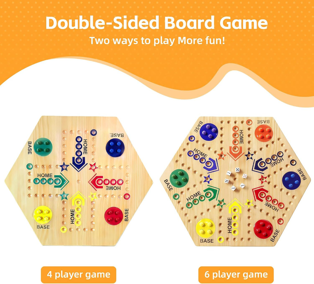 Juego de Mesa de Madera, Juego de Mesa Original de Canicas de Doble...