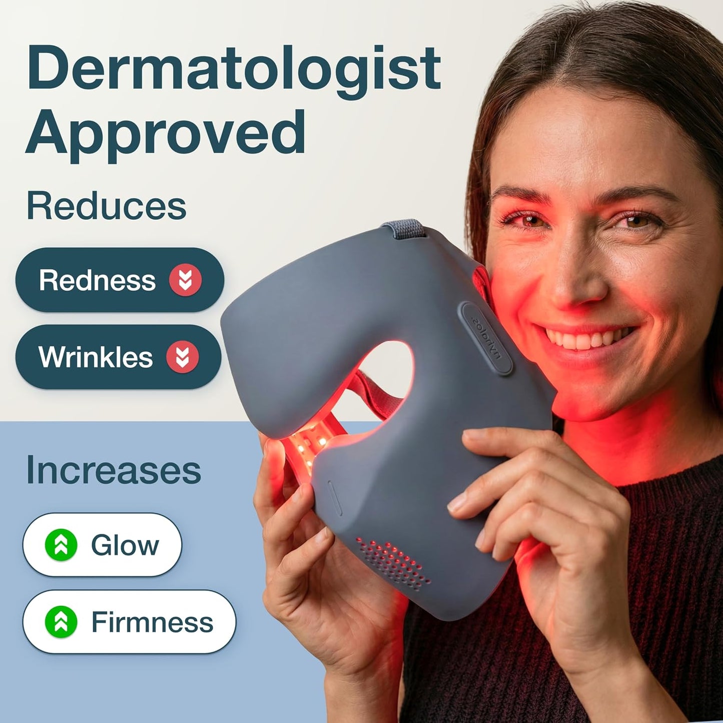 myhalos® Máscara Facial de Terapia de Luz Roja - Dispositivo de Ter...