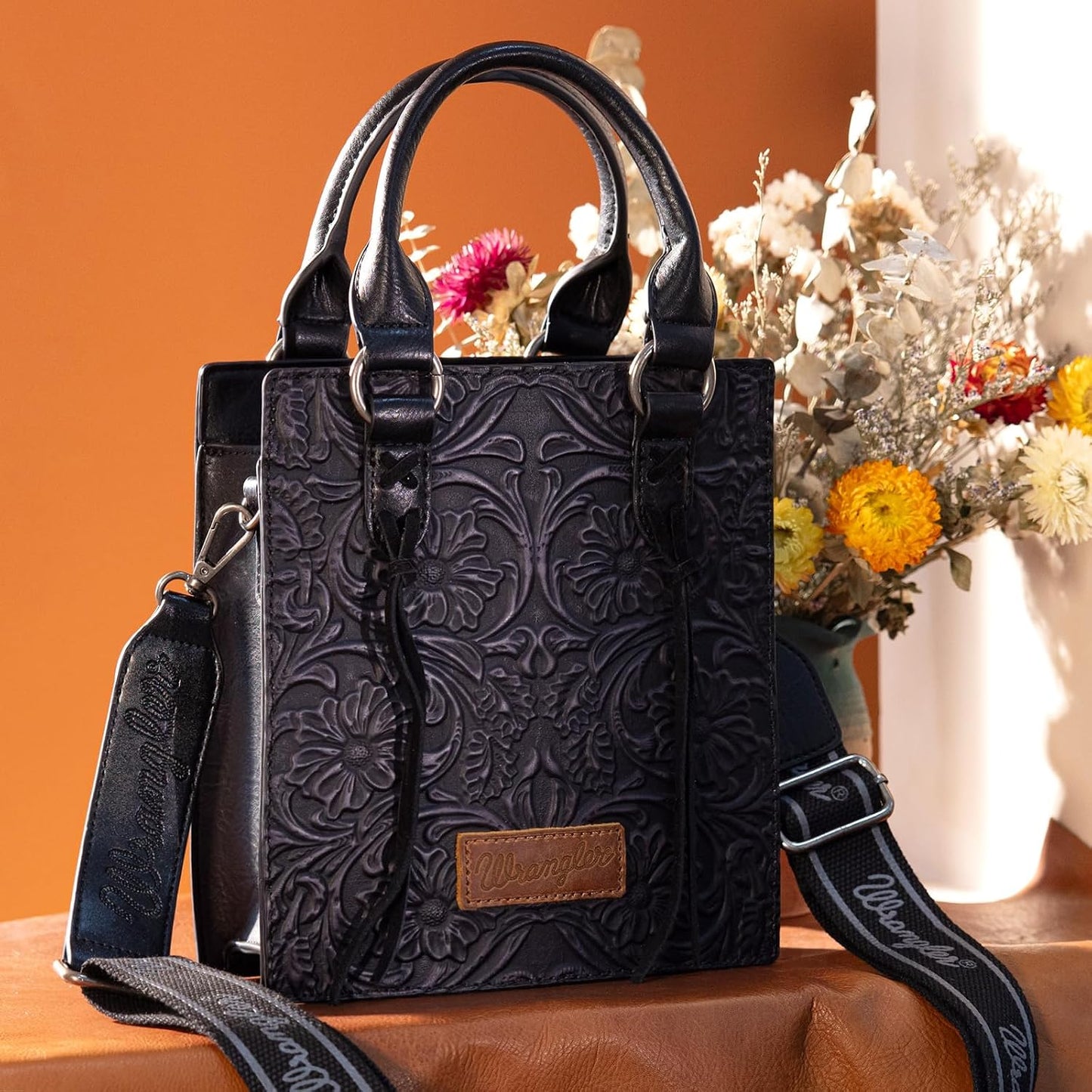 Wrangler Bolso Cruzado en Relieve para Mujer con Asa Superior, Bols...