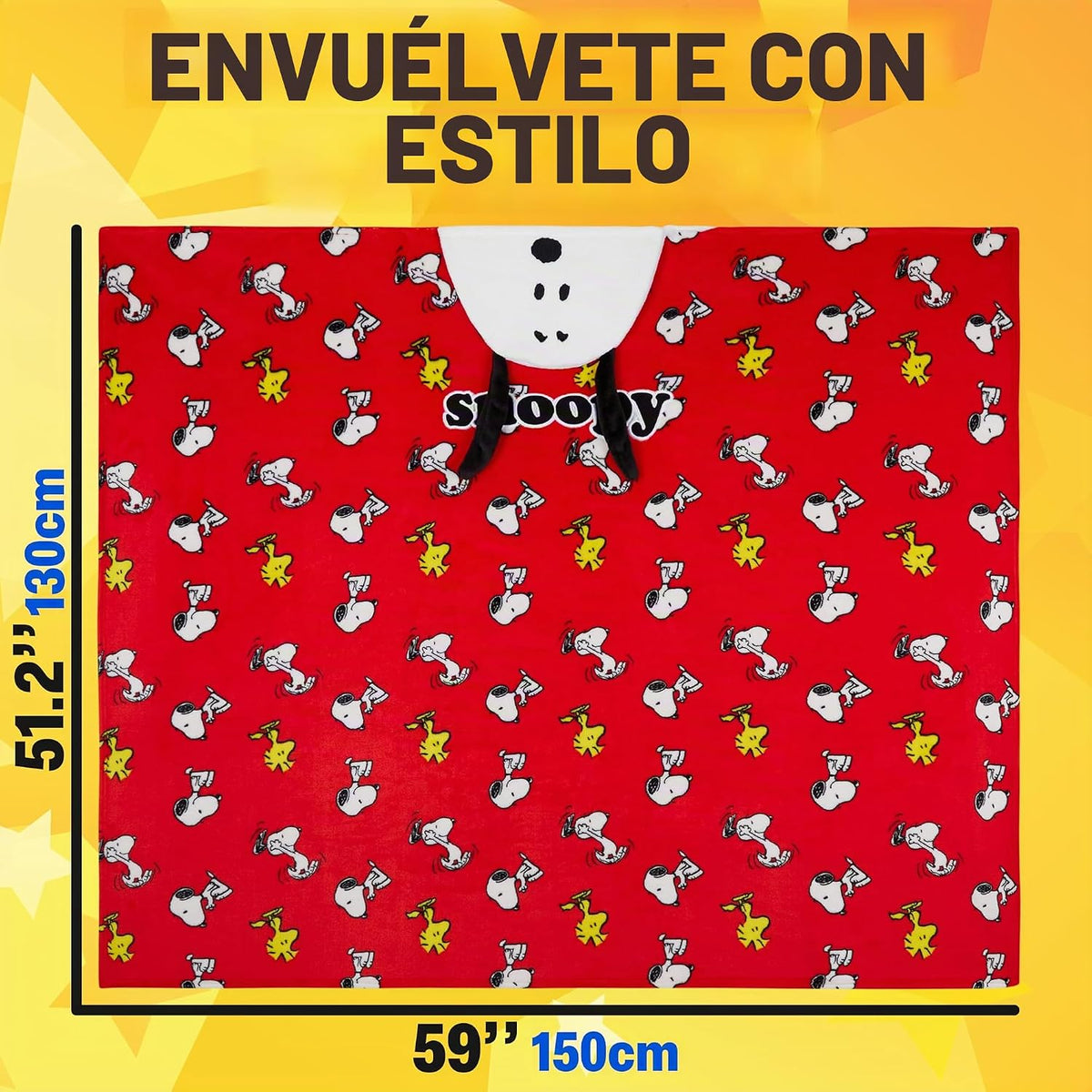 Get Trend Manta para adultos con capucha de 51 x 59 pulgadas, manta...
