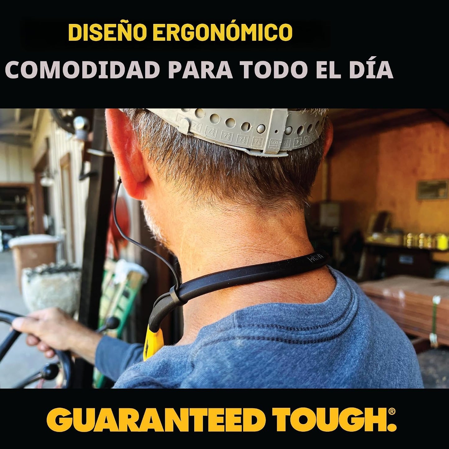 DEWALT Auriculares de cuello Bluetooth 2-en-1 de alta resistencia c...