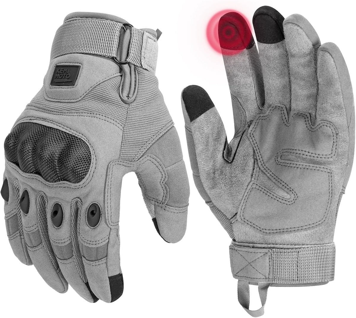 KEMIMOTO Guantes tácticos para hombres, guantes de motocicleta con...