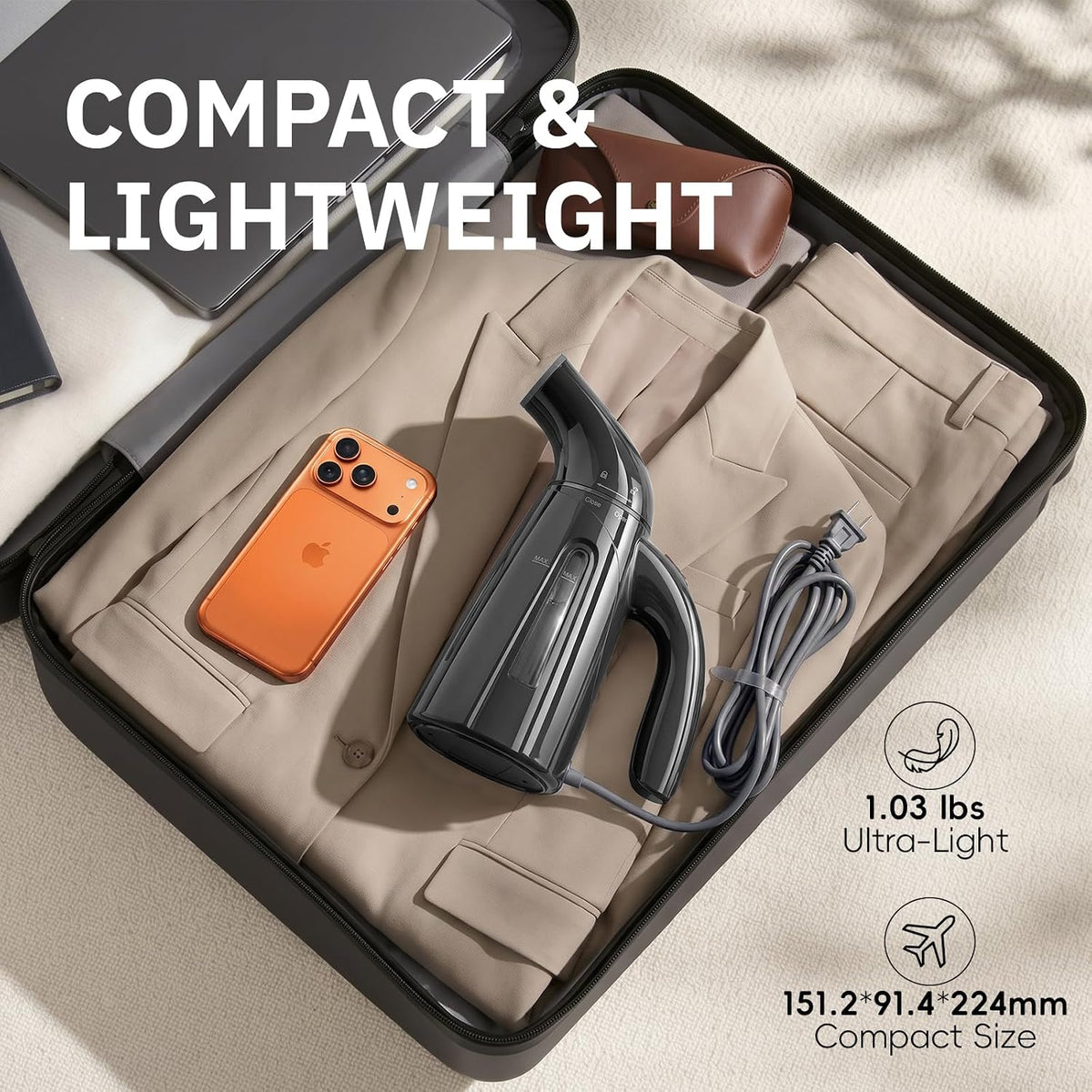 OGHom Vaporizador para ropa, vaporizador de mano para ropa, 8.1 fl...