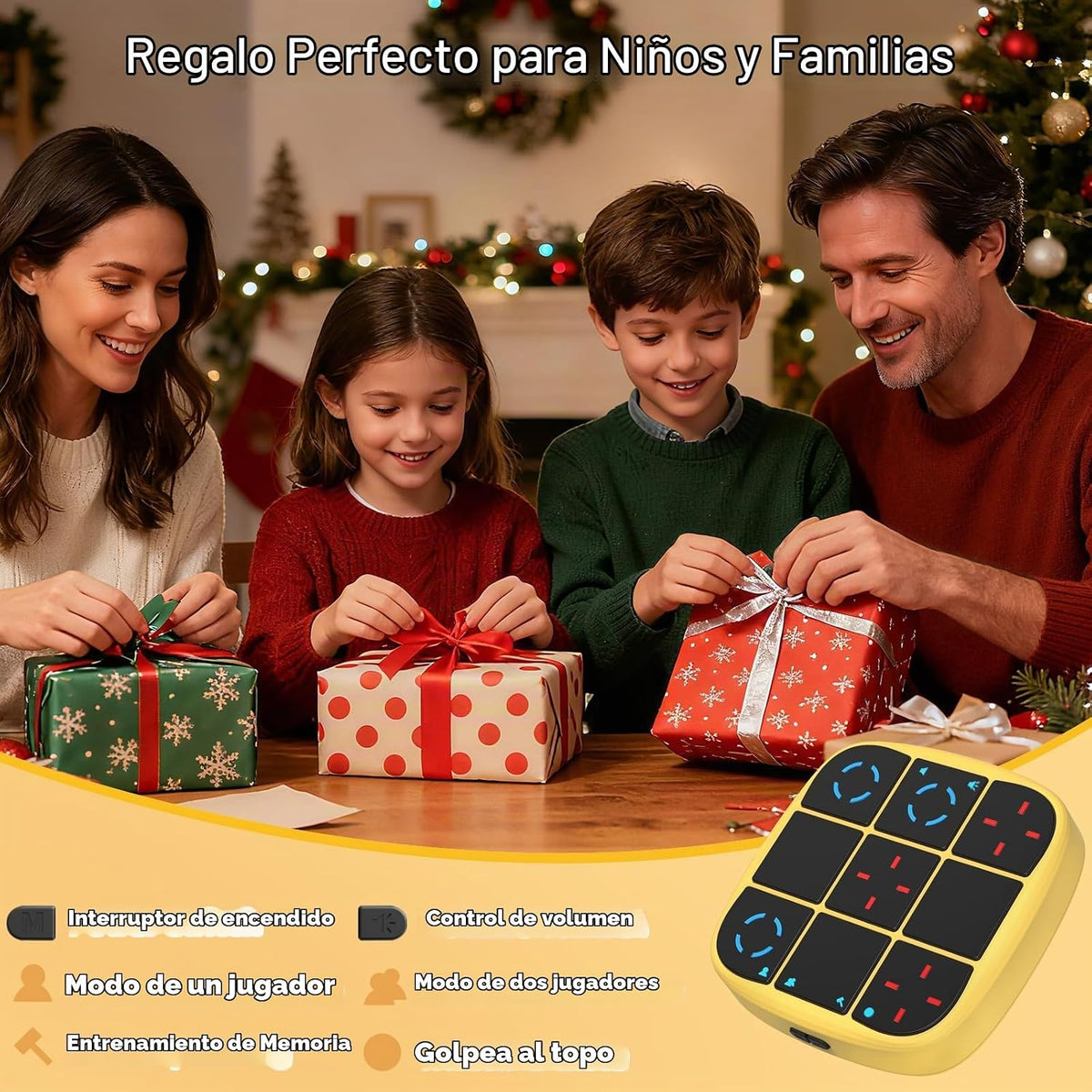 Juego de pernos recargables Tic-Tac-Toe, consola de rompecabezas de...