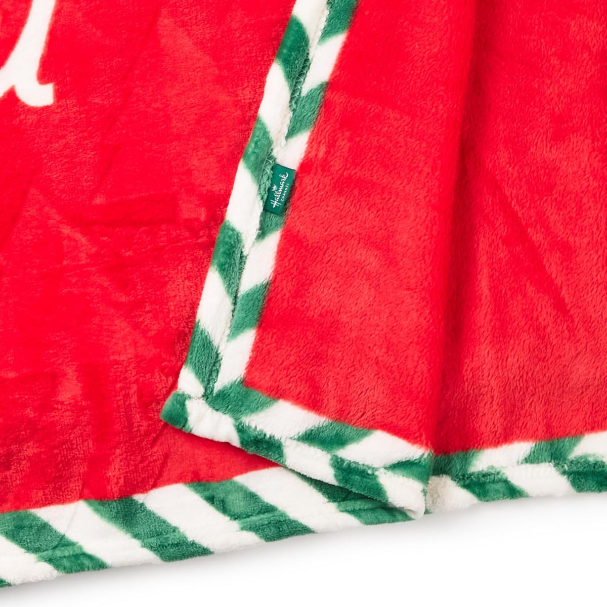 Hallmark Manta de felpa roja de Canal de Navidad (cómoda, acogedora...