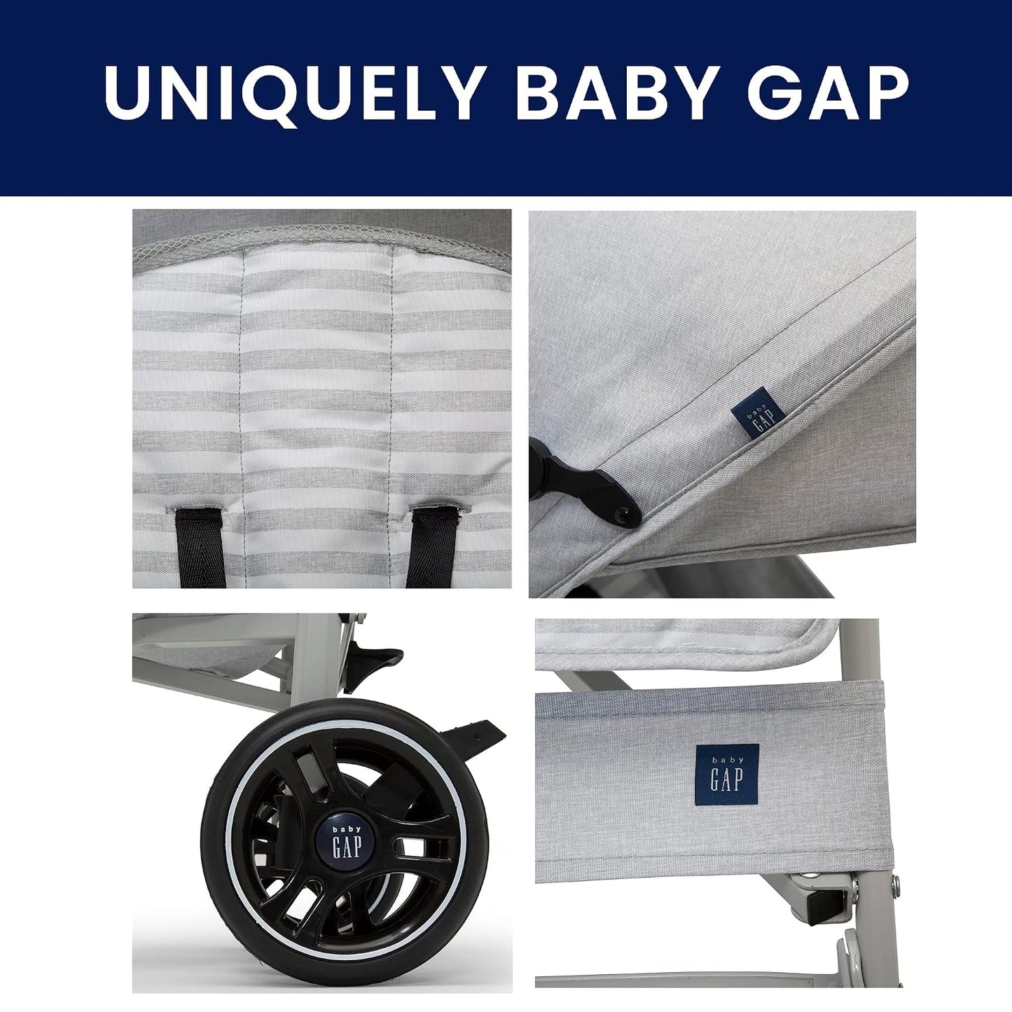 babyGap Cochecito Clásico - Cochecito ligero con reclinación, plega...