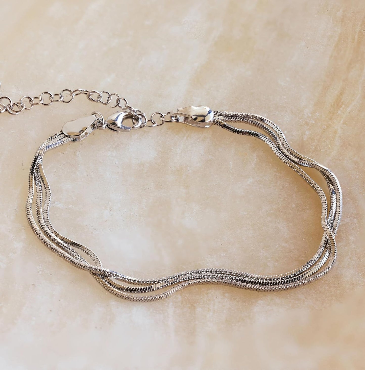Striviio Pulseras de oro para mujer, chapado en oro de 14 quilates,...