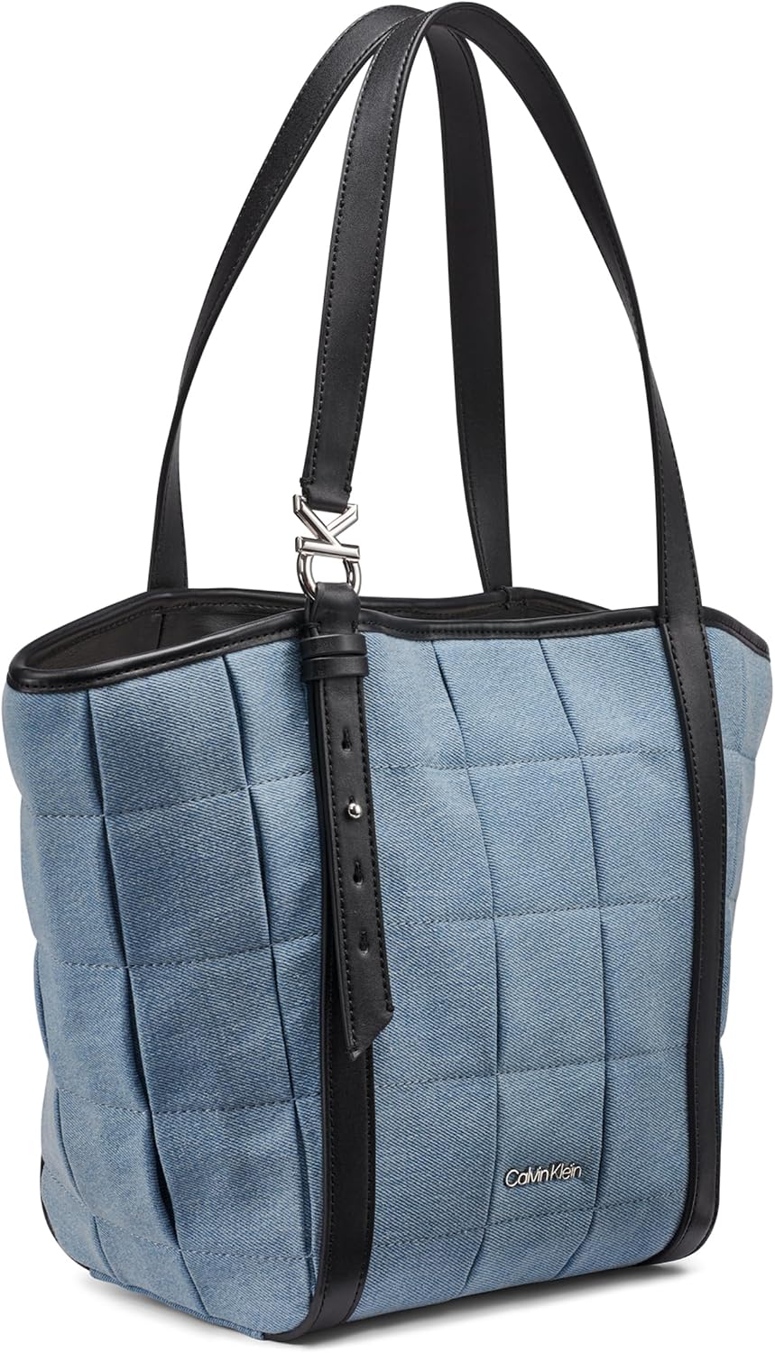 Calvin Klein Tina Shopper Tote, Denim lavado ligero, talla única