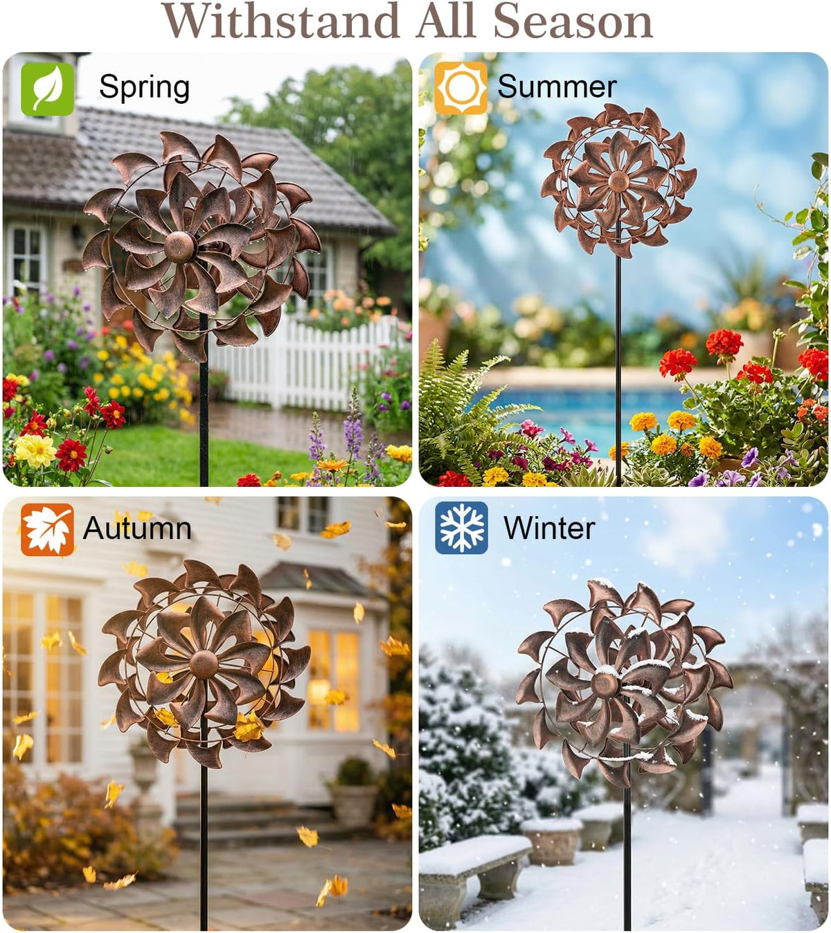 Molinillos de viento para decoración de jardín al aire libre, 13 x...